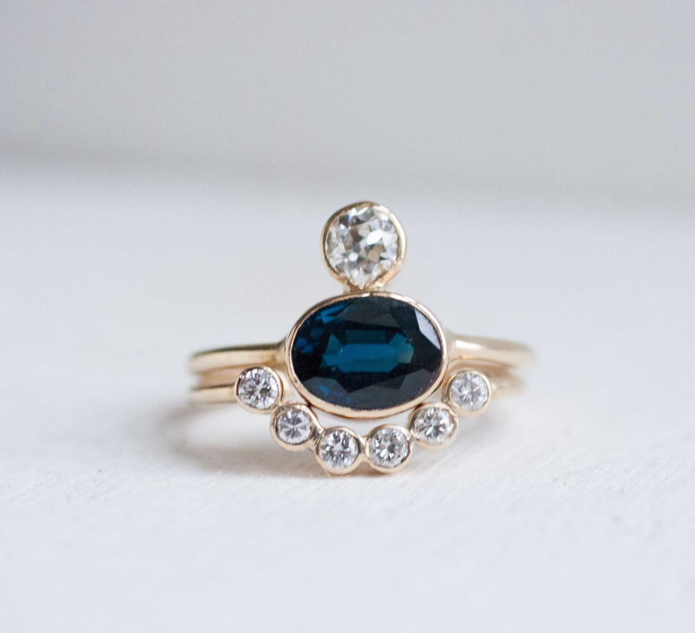 Heirloom Sapphire + Diamond for Hannah and Dylan
