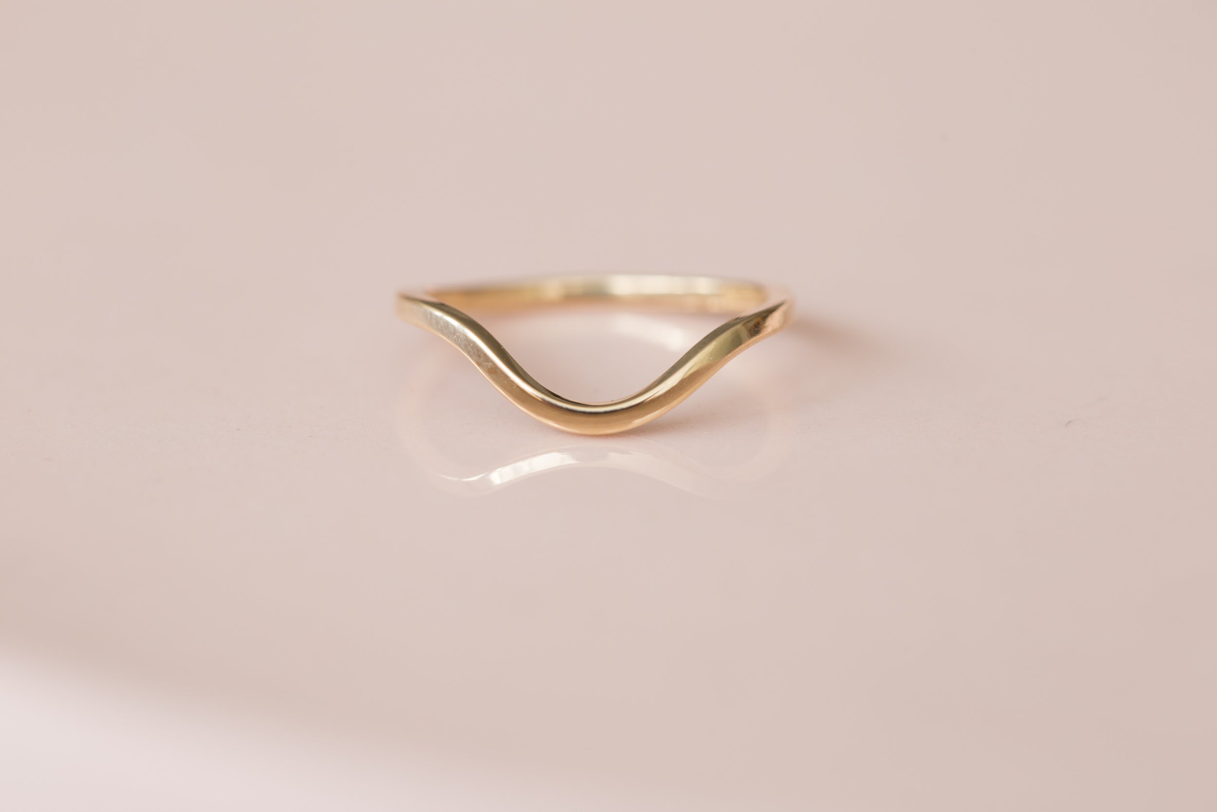 Contour Curve Square Band | 14k Recycled Gold