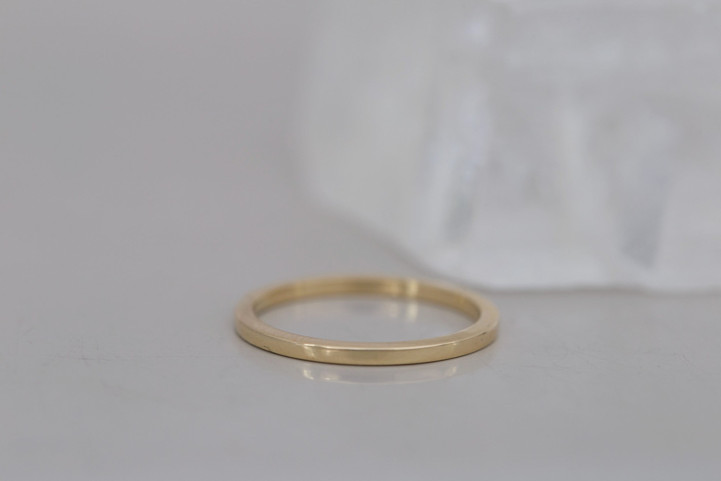 1.5 x 1.5 mm Square Band | 14k Recycled Gold