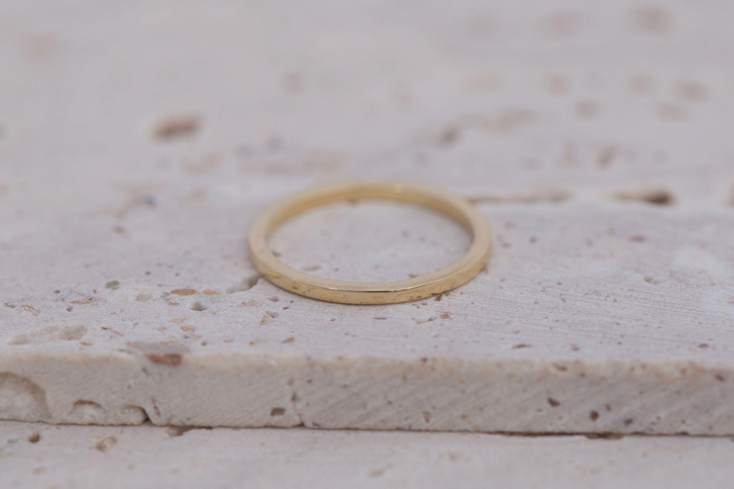 1.5 x 1.5 mm Square Band | 14k Recycled Gold