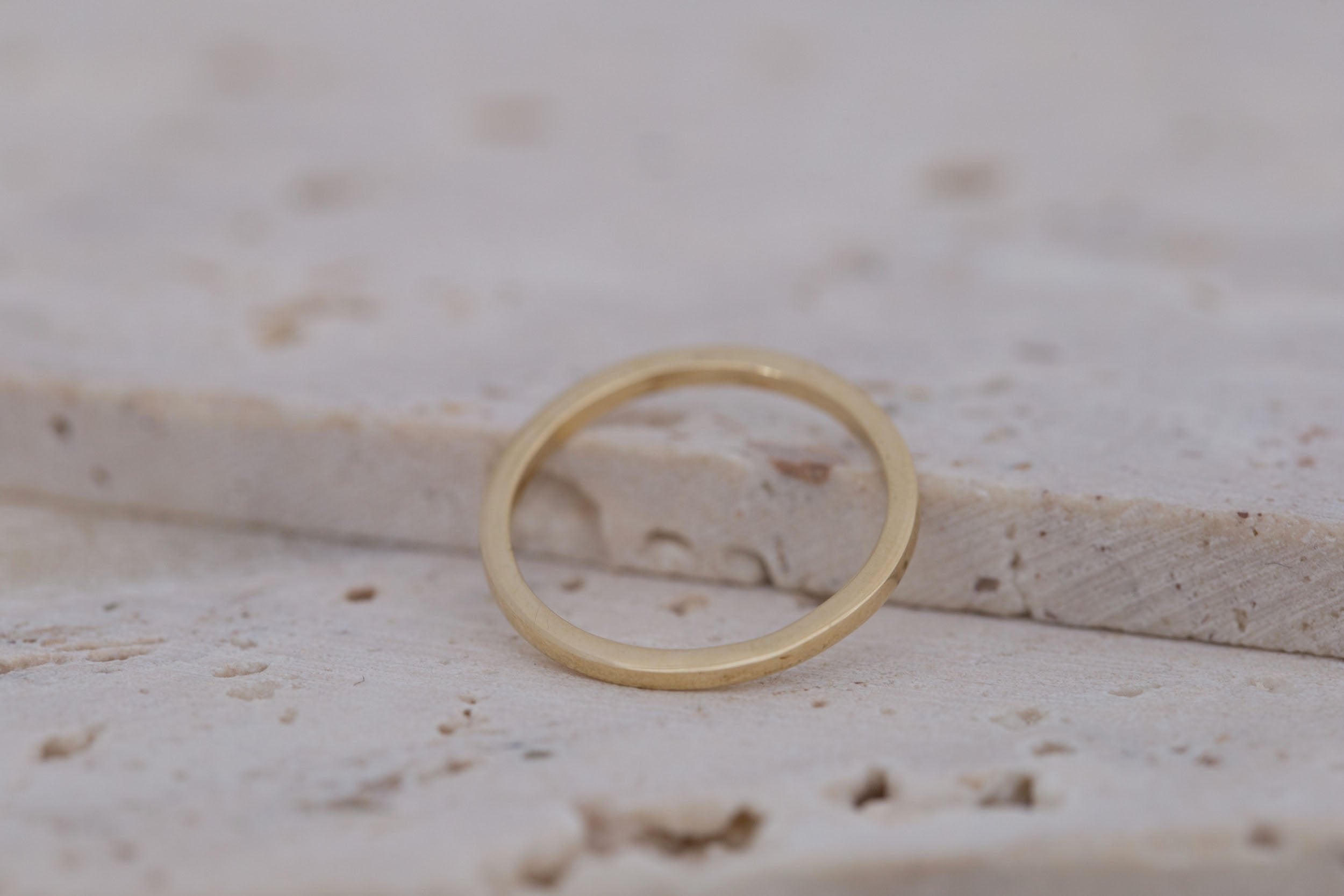 1.5 x 1.5 mm Square Band | 14k Recycled Gold