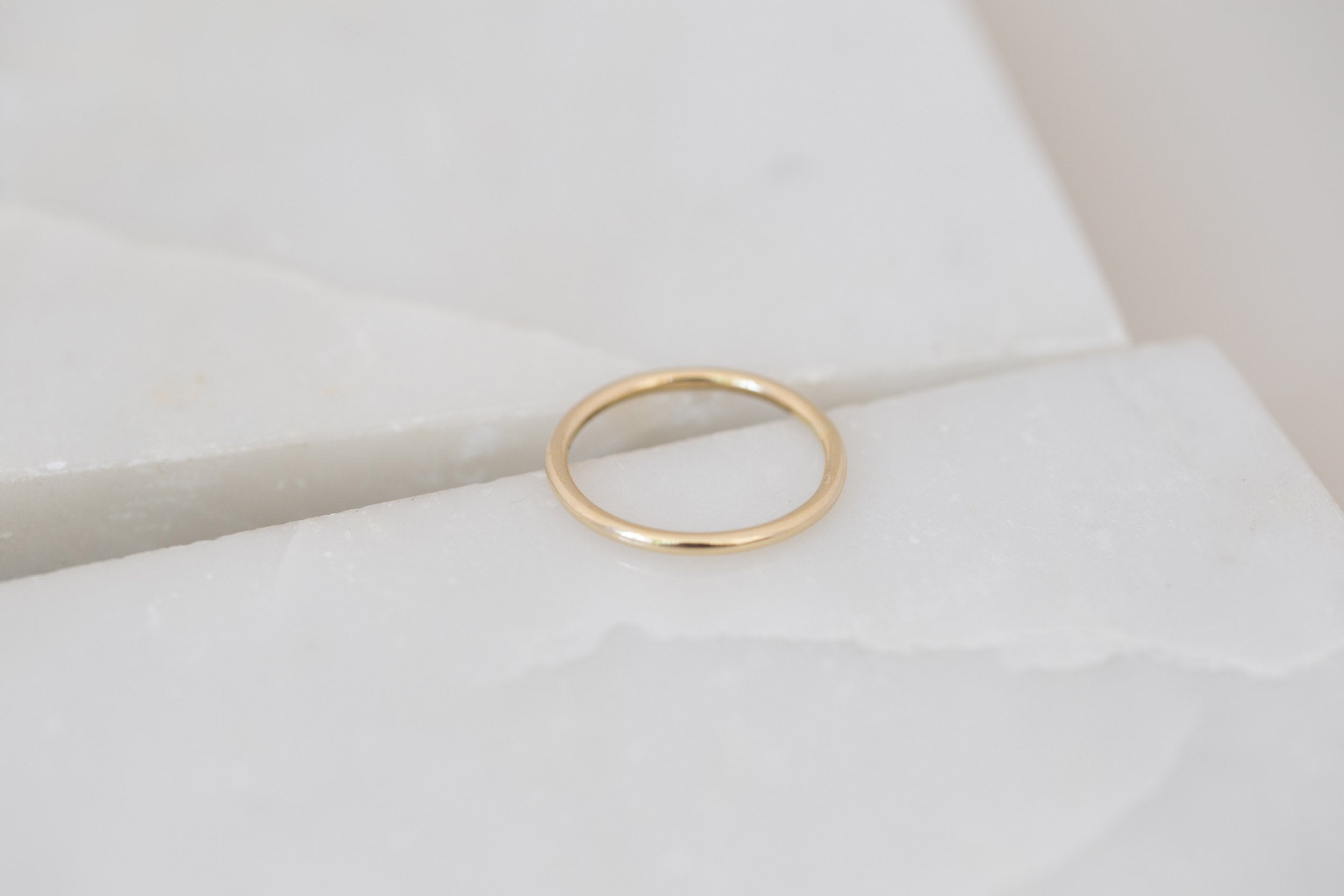 1.6 mm Full Round Band | 14k Recycled Gold