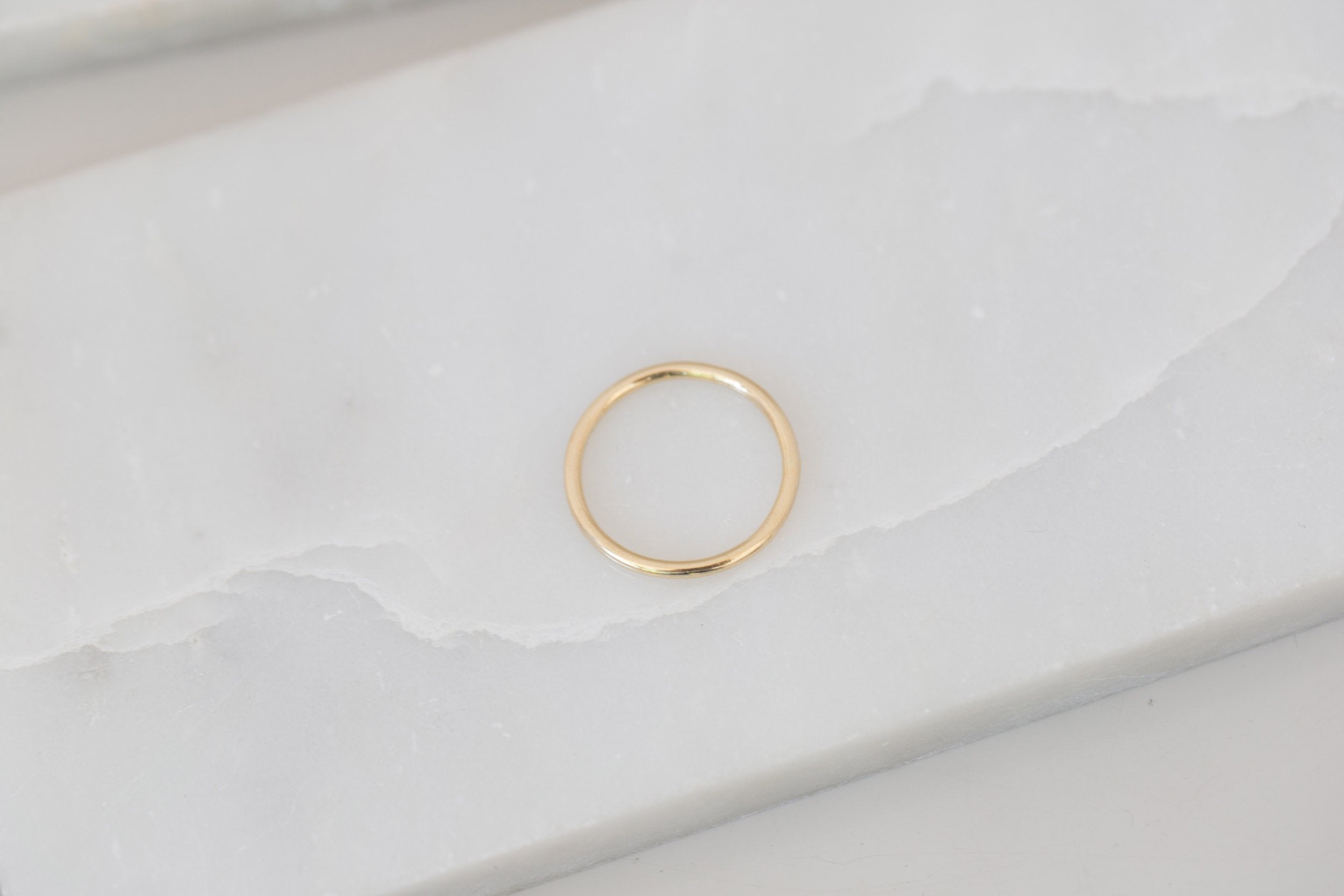 1.6 mm Full Round Band | 14k Recycled Gold