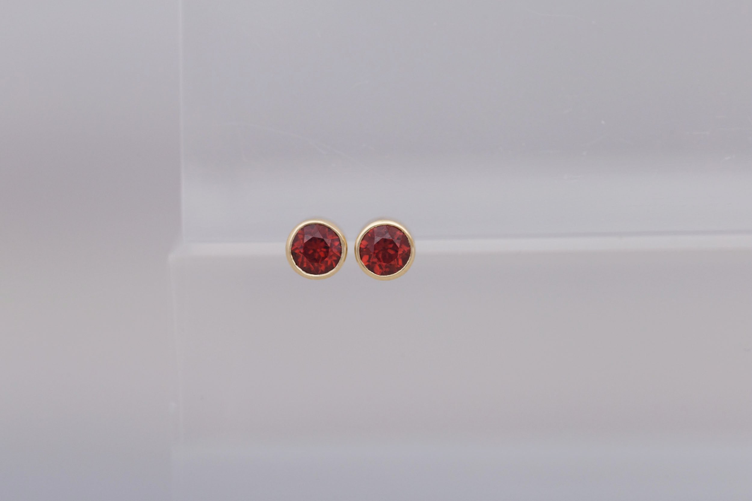 Garnet Earrings | The Birthstone Collection | January | 14k Recycled Gold