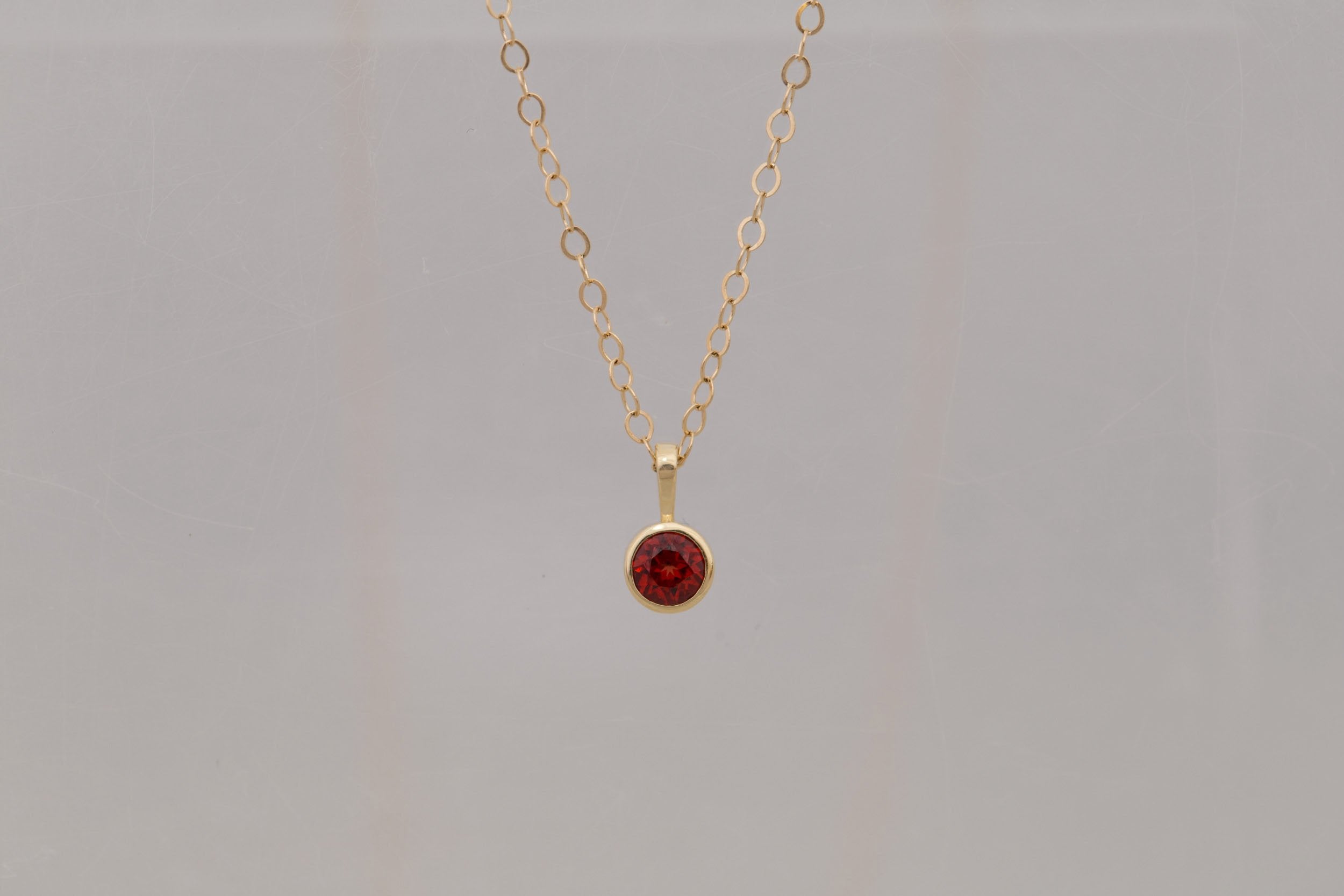 Garnet Necklace | The Birthstone Collection | January | 14k Recycled Gold