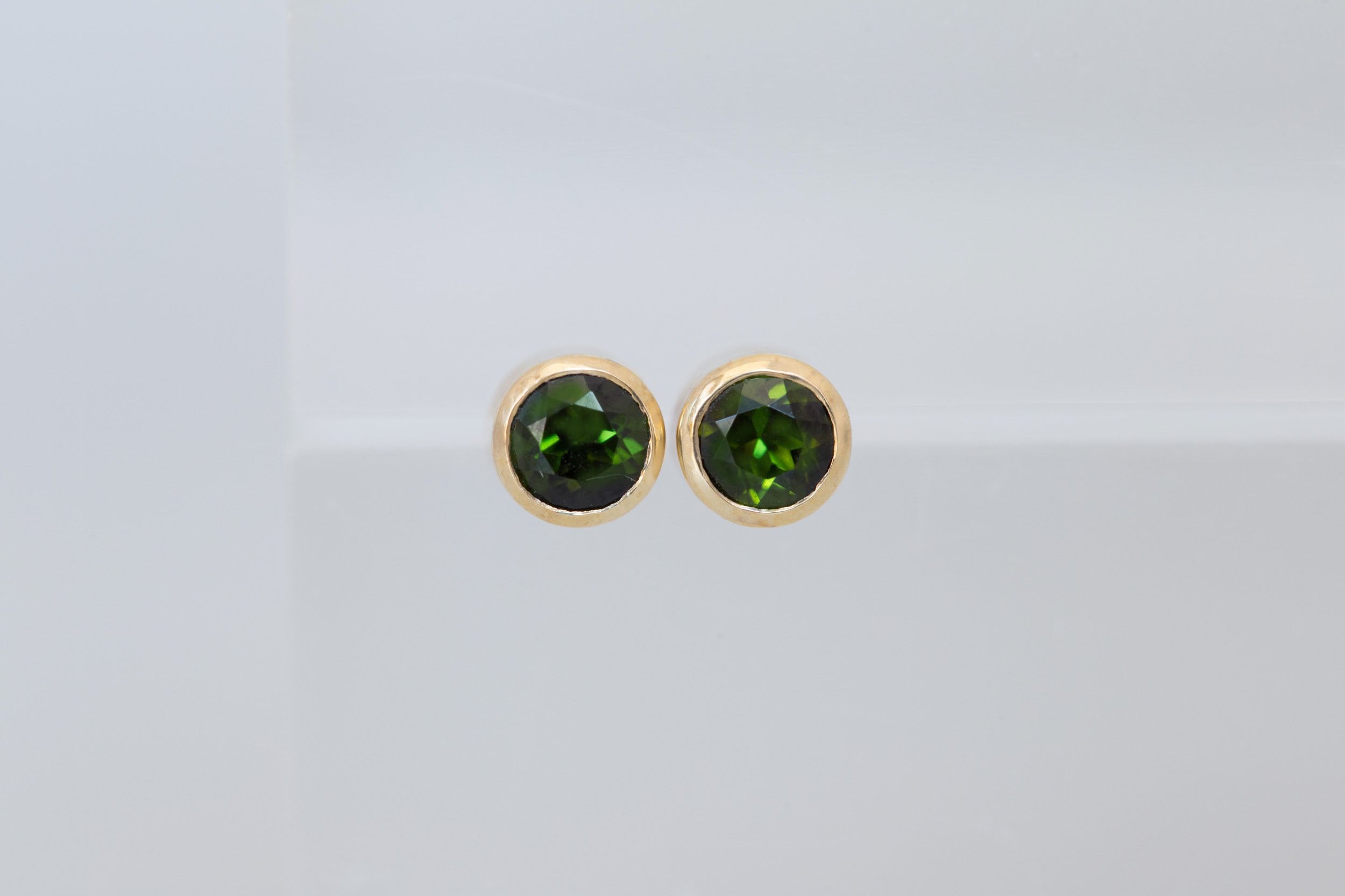 Green Tourmaline Earrings | The Birthstone Collection | October | 14k Recycled Gold
