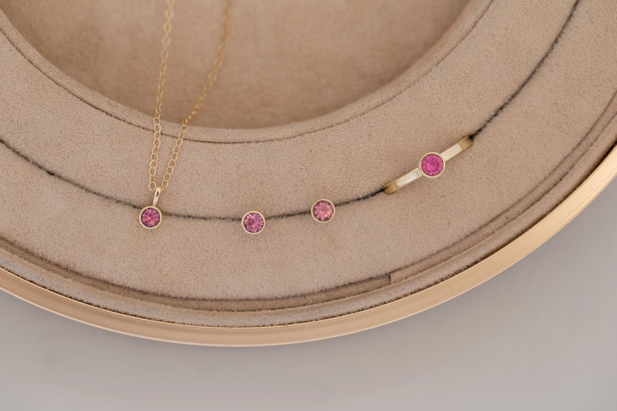 Pink Tourmaline Pendant | The Birthstone Collection | October | 14k Recycled Gold