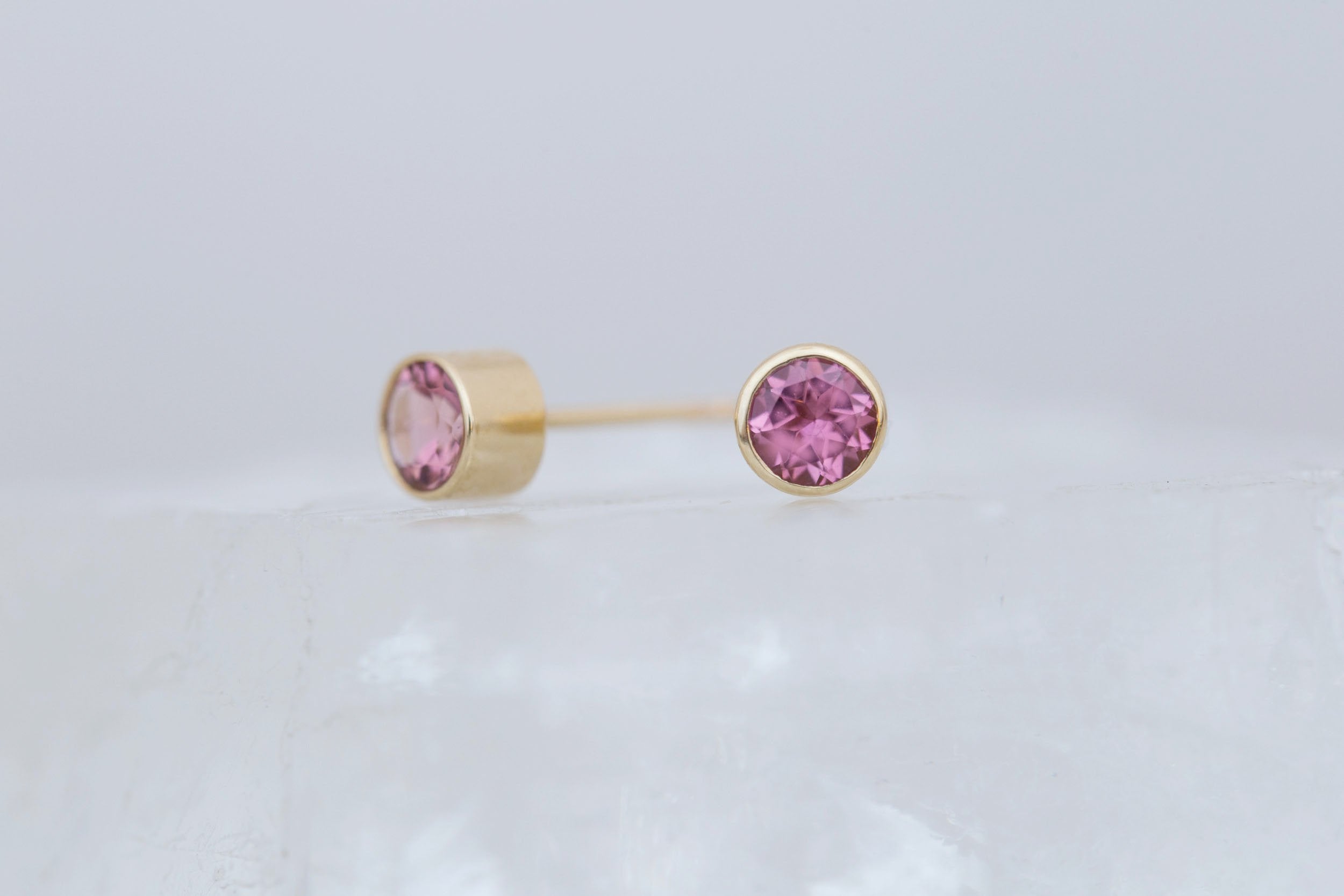 Pink Tourmaline Earrings | The Birthstone Collection | October | 14k Recycled Gold