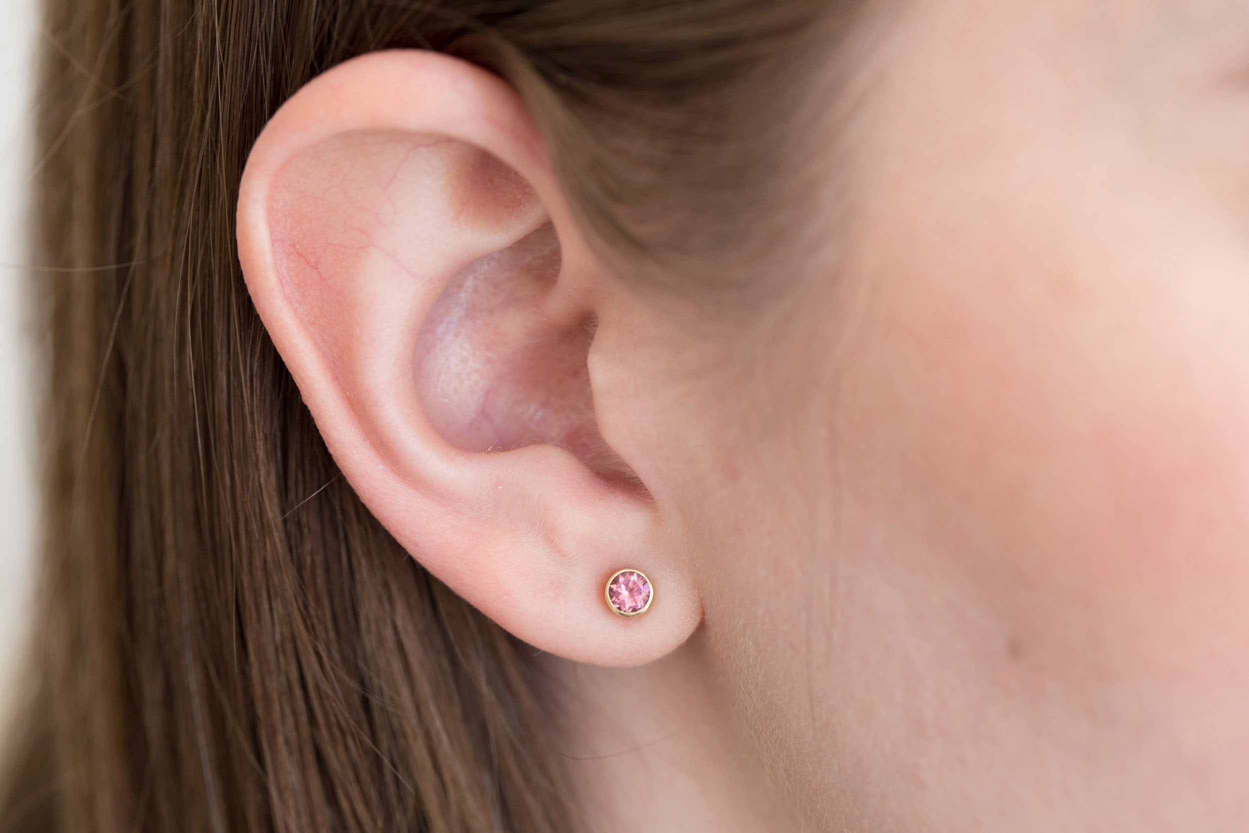 Pink Tourmaline Earrings | The Birthstone Collection | October | 14k Recycled Gold