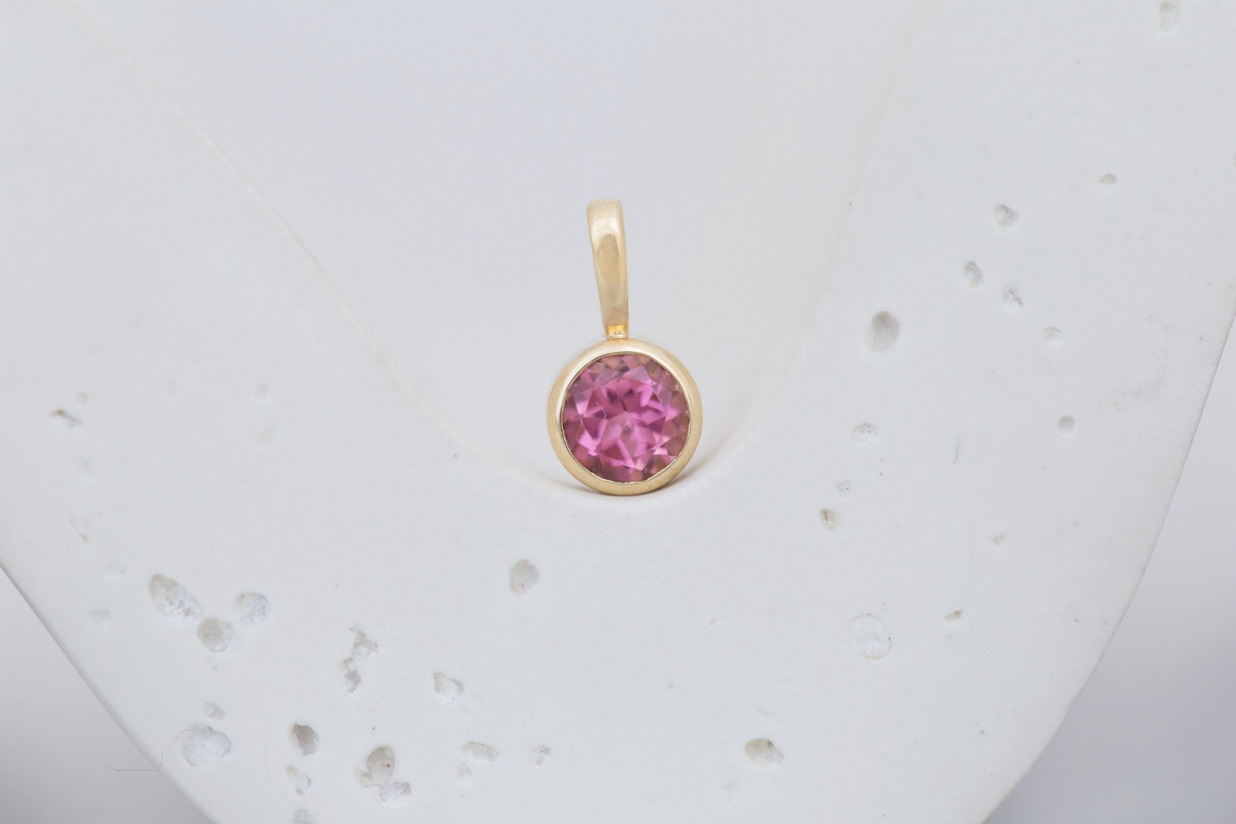 Pink Tourmaline Pendant | The Birthstone Collection | October | 14k Recycled Gold