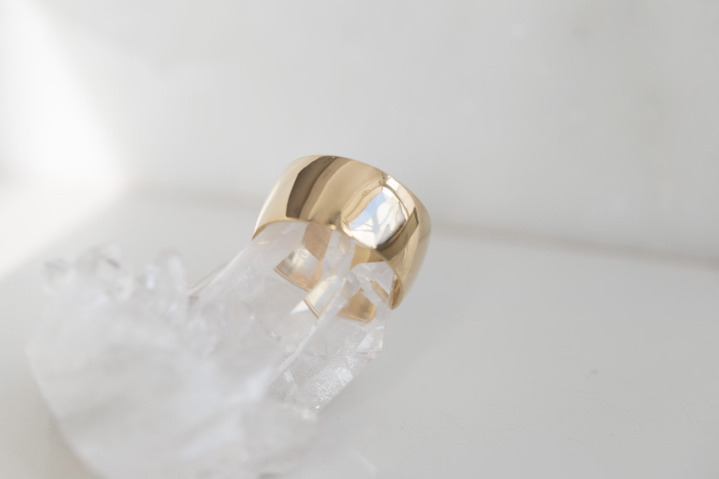10 x 1.25 mm Half Round Band | 14k Recycled Yellow Gold