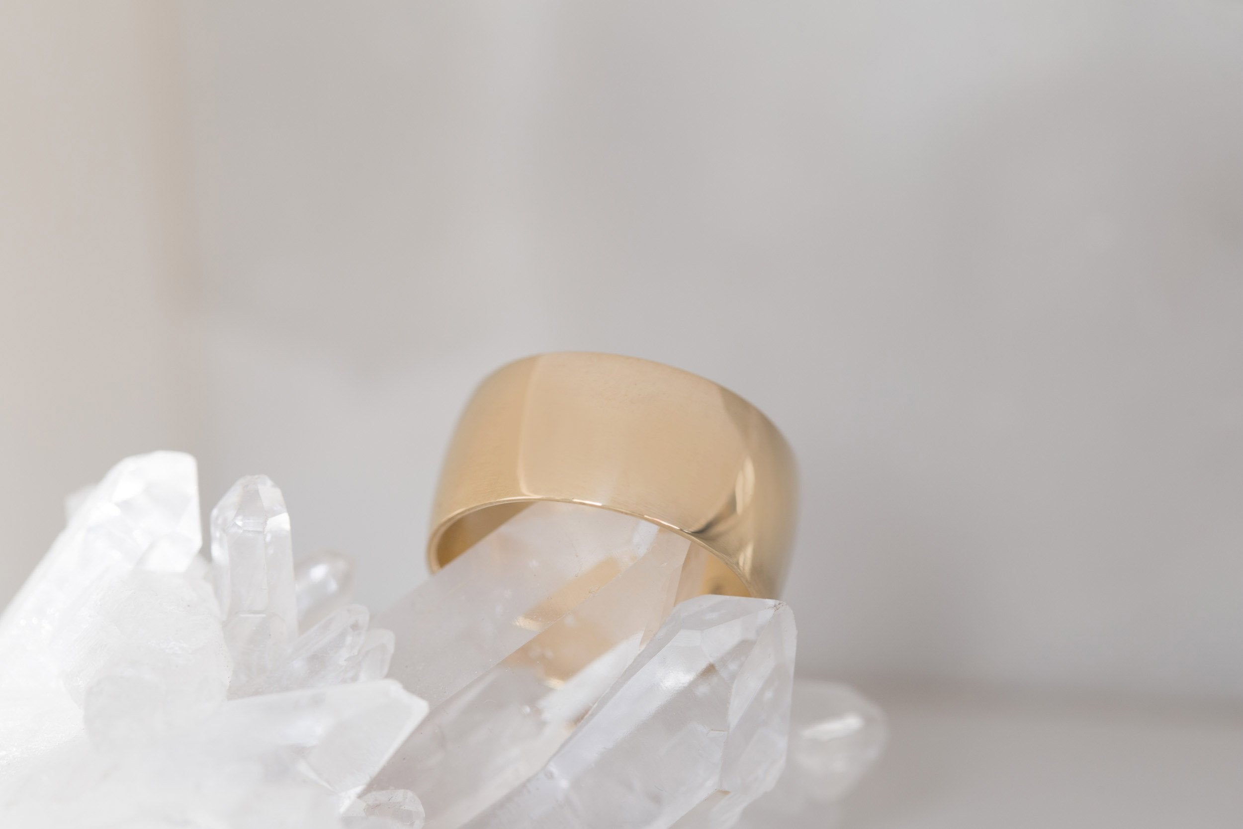 10 x 1.25 mm Half Round Band | 14k Recycled Yellow Gold