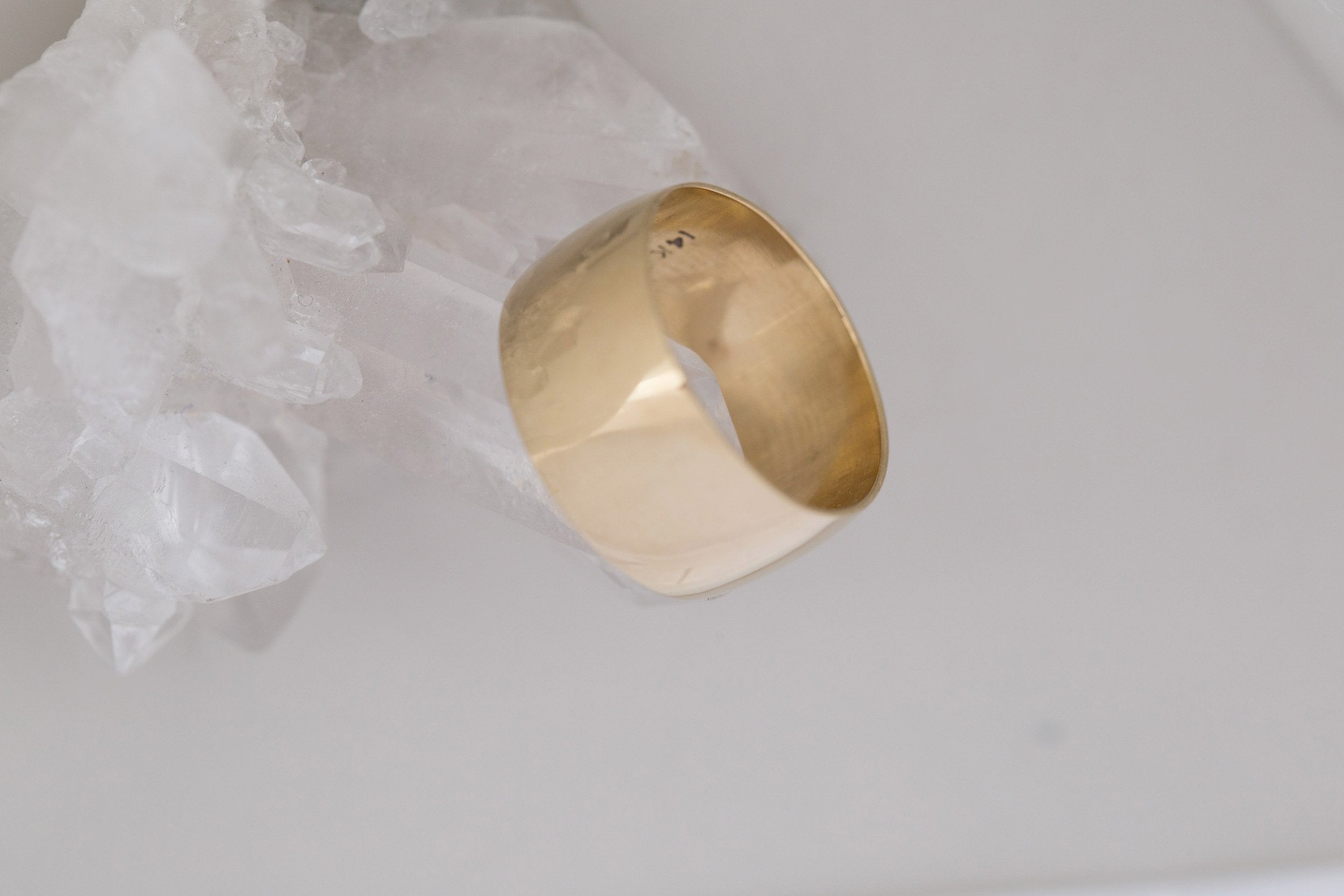 10 x 1.25 mm Half Round Band | 14k Recycled Yellow Gold