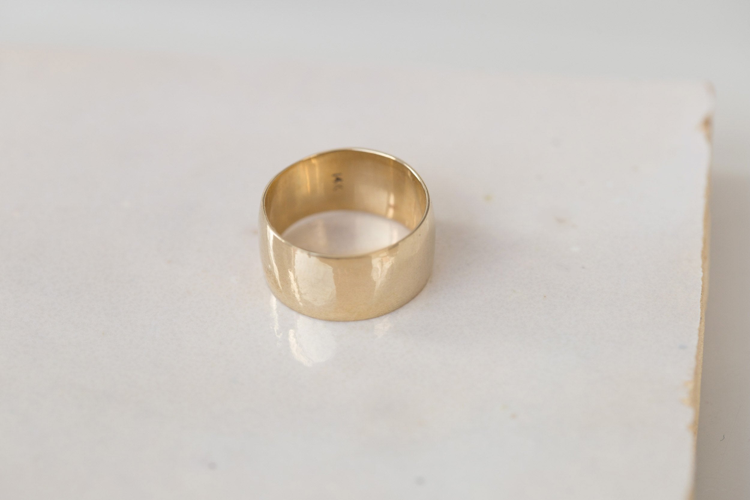 10 x 1.25 mm Half Round Band | 14k Recycled Yellow Gold
