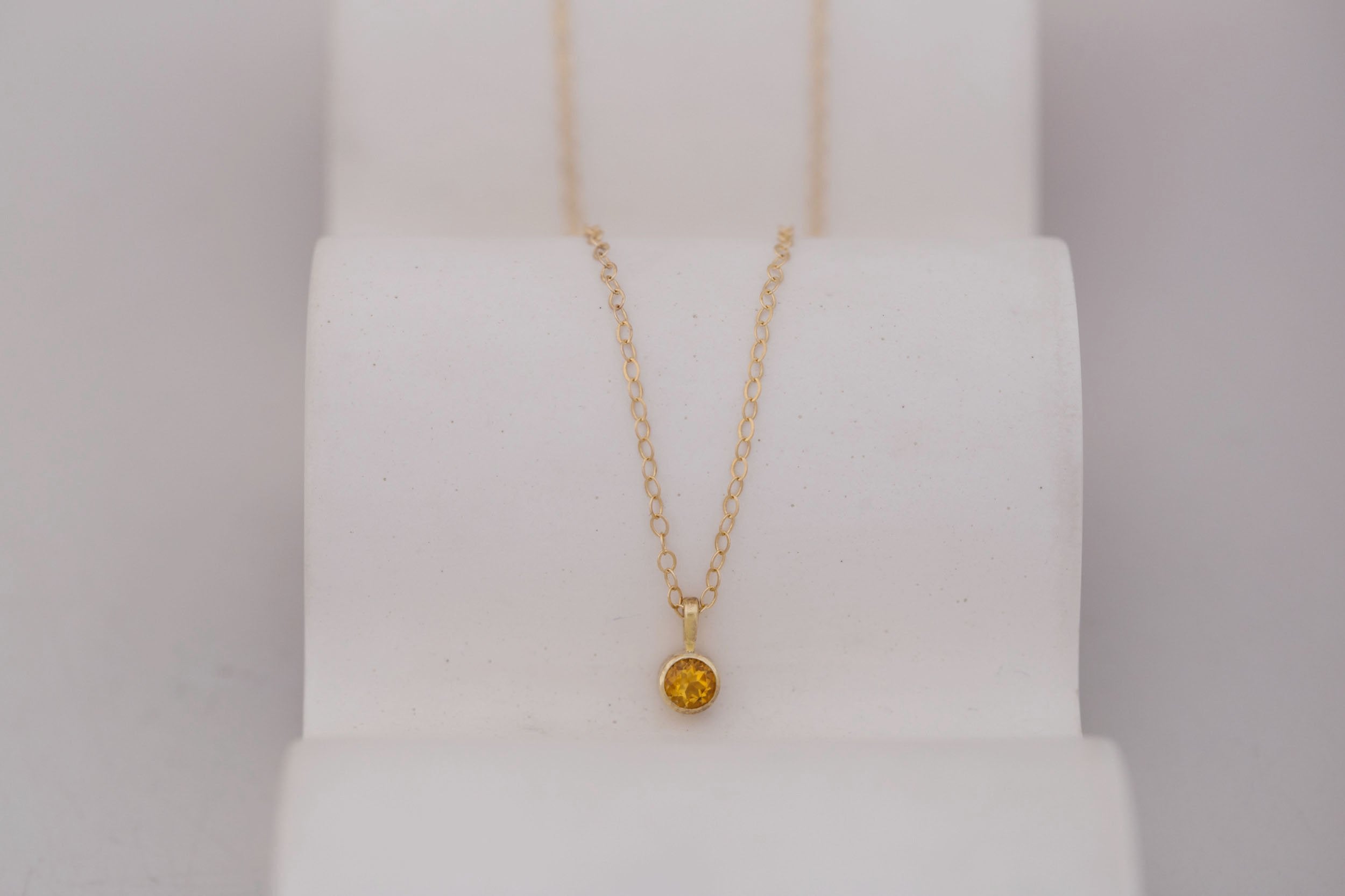 Citrine Necklace | The Birthstone Collection | November | 14k Recycled Gold