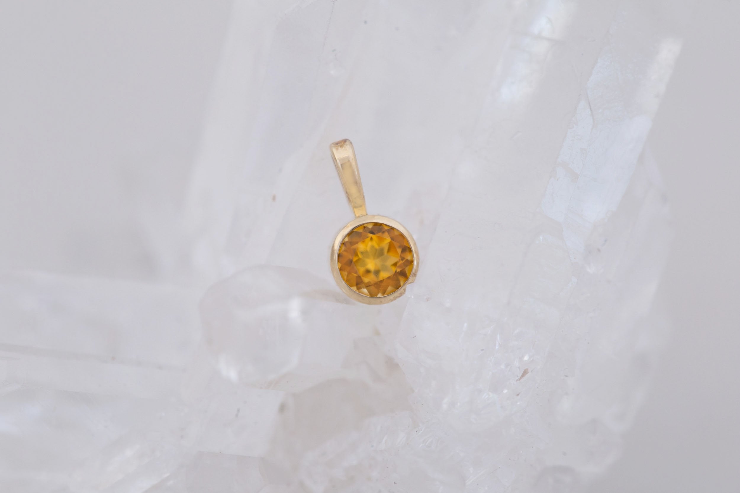 Citrine Pendant | The Birthstone Collection | November | 14k Recycled Gold