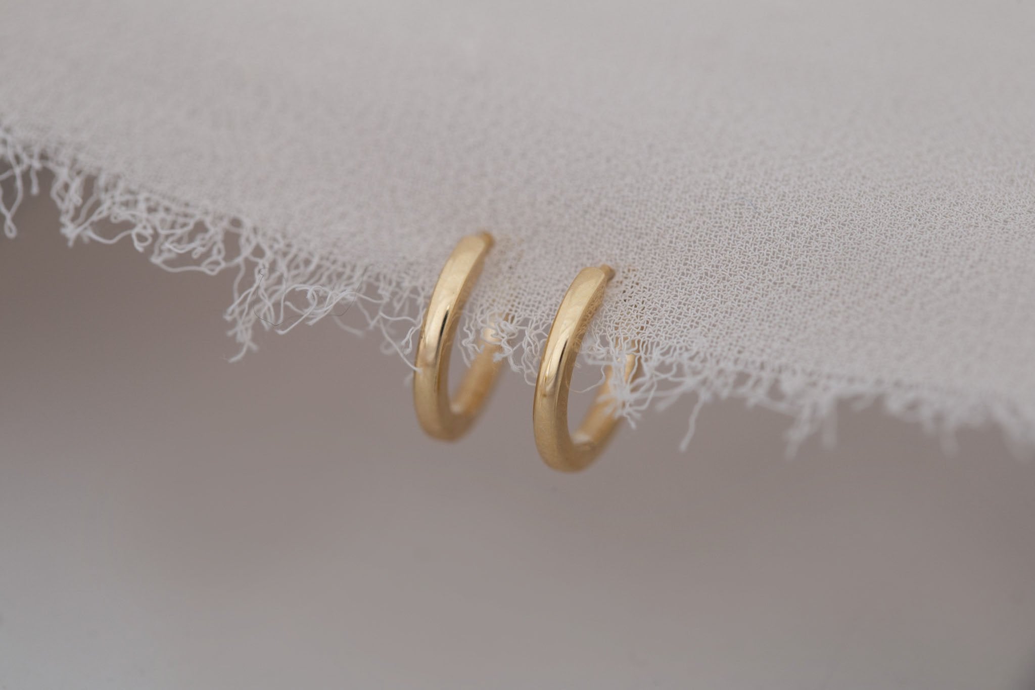 Huggie Hoop Earrings | 14k Recycled Gold