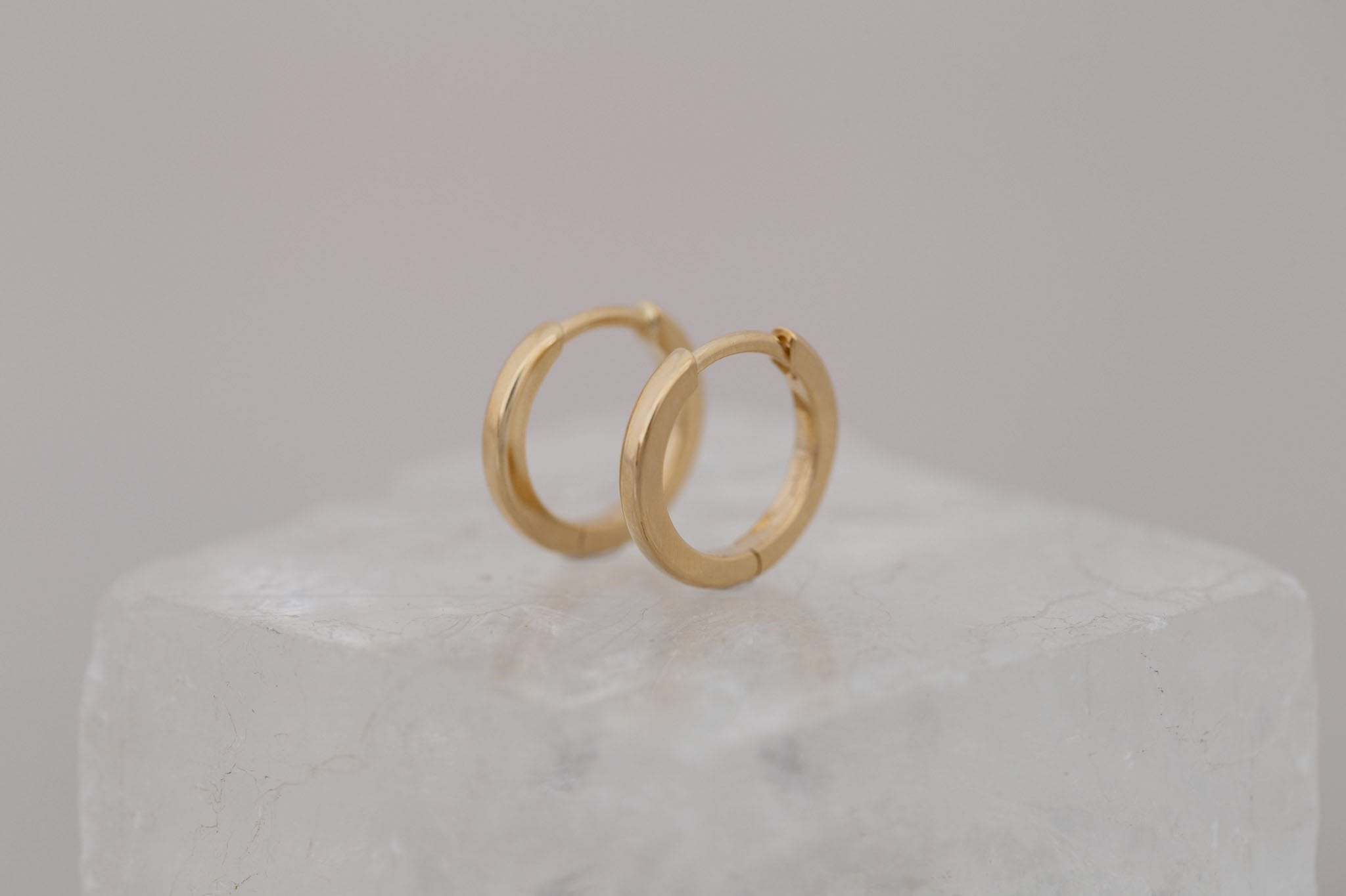 Huggie Hoop Earrings | 14k Recycled Gold