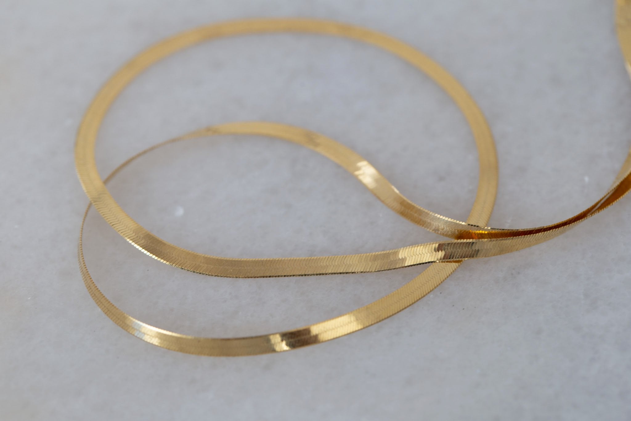 Herringbone Chain Necklace, 2.8 mm | 14k Recycled Gold