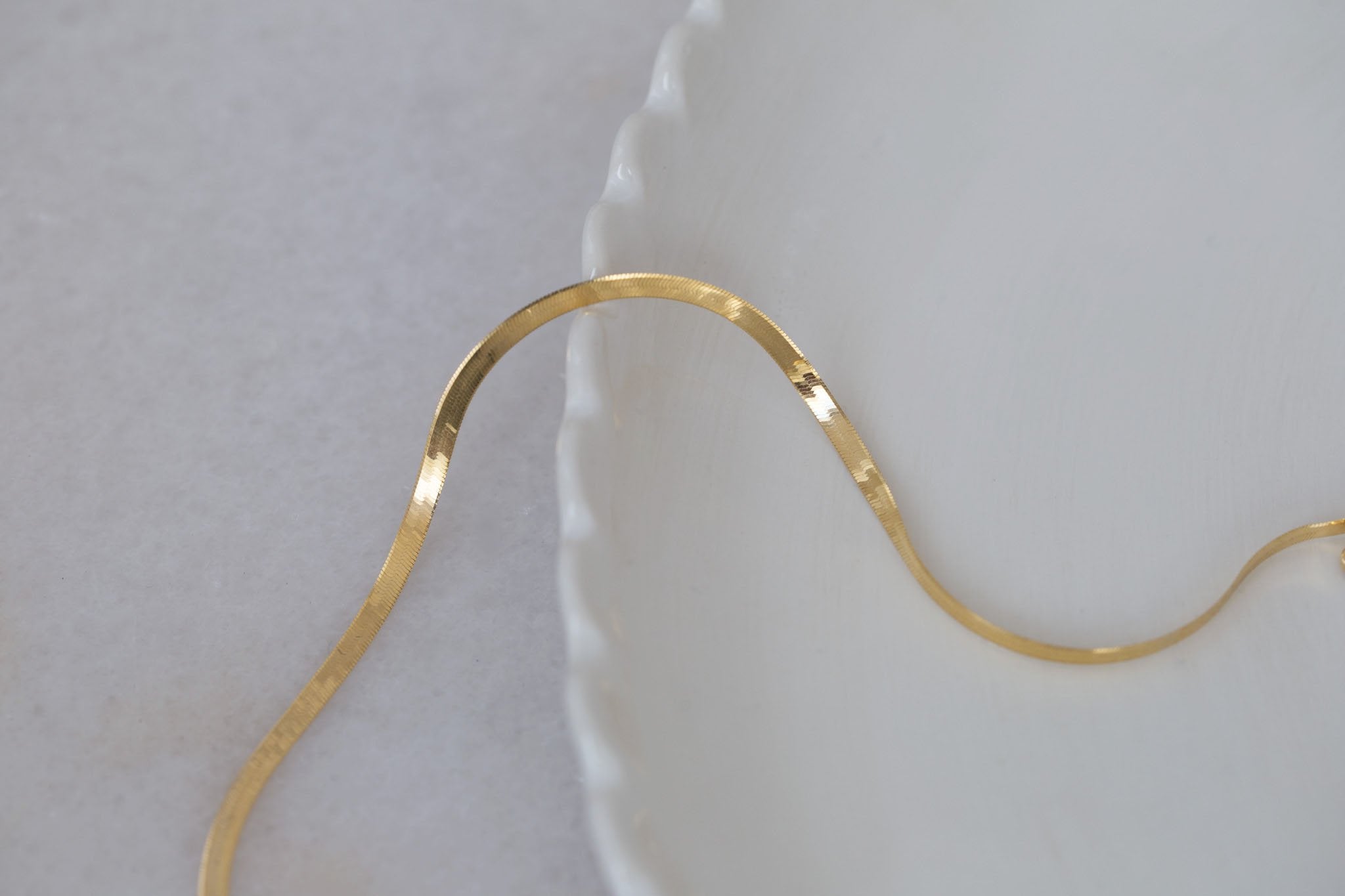 Herringbone Chain Necklace, 2.8 mm | 14k Recycled Gold