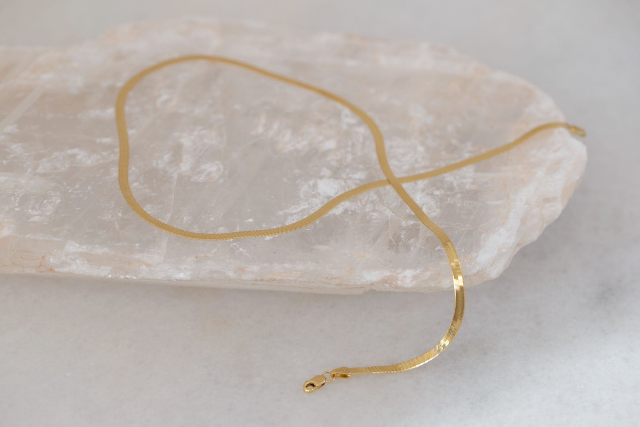 Herringbone Chain Necklace, 2.8 mm | 14k Recycled Gold
