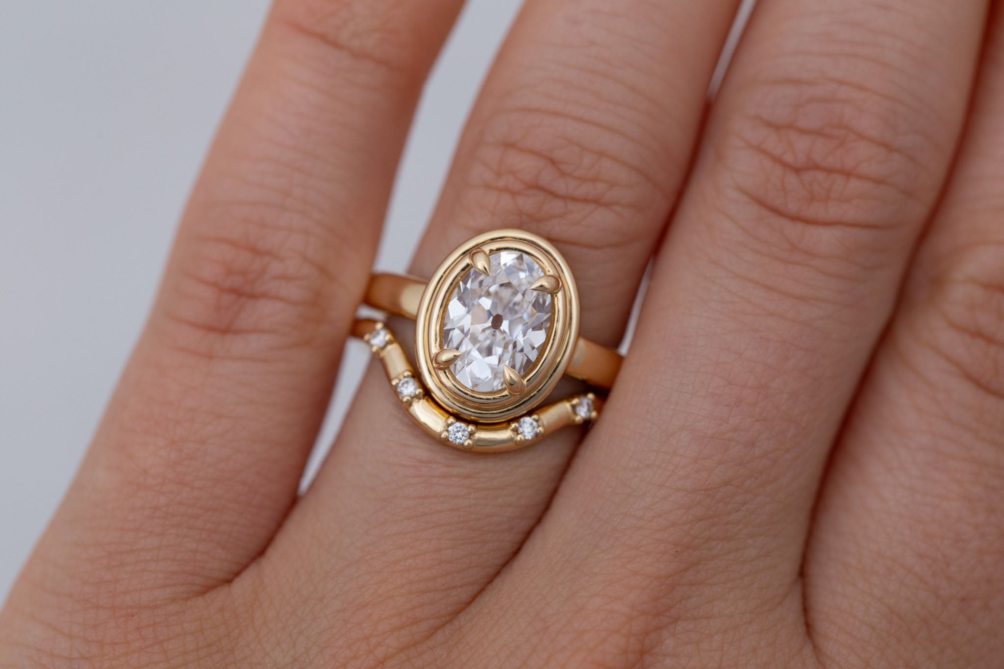 Drew Ring | Lab Antique Oval Diamond Solitaire Engagement Ring 2.04 ct | 14k Recycled Gold | One of a Kind