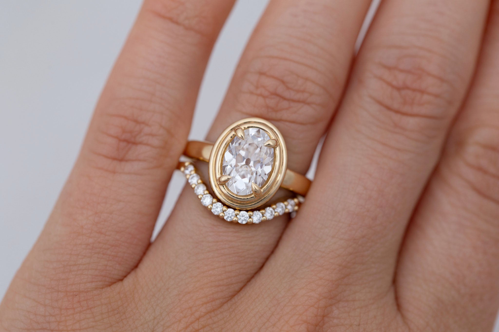Drew Ring | Lab Antique Oval Diamond Solitaire Engagement Ring 2.04 ct | 14k Recycled Gold | One of a Kind