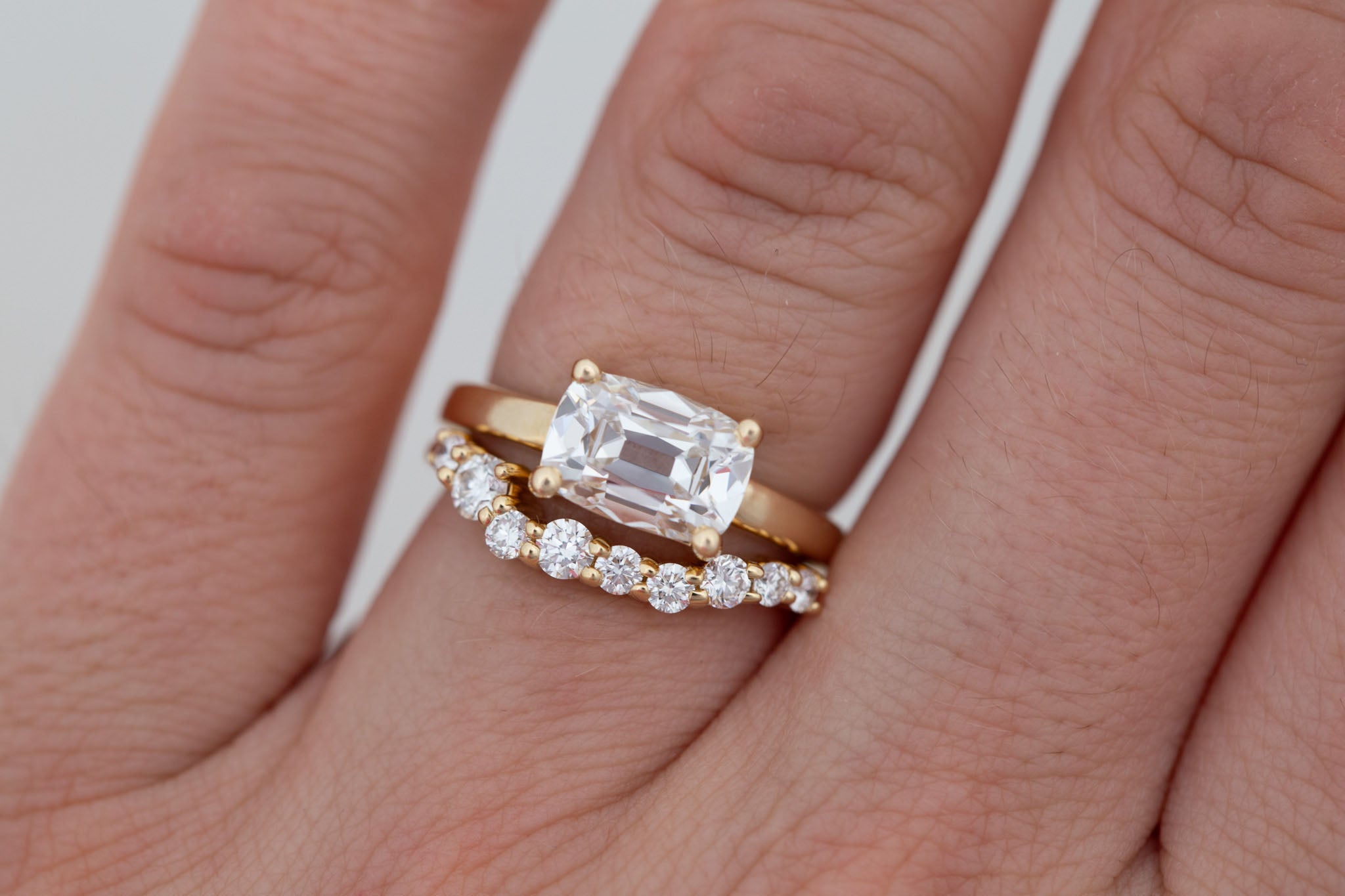 Briar Ring | Lab Cushion Cut Solitaire Engagement Ring 2.09 ct | 14k Recycled Gold | One of a Kind