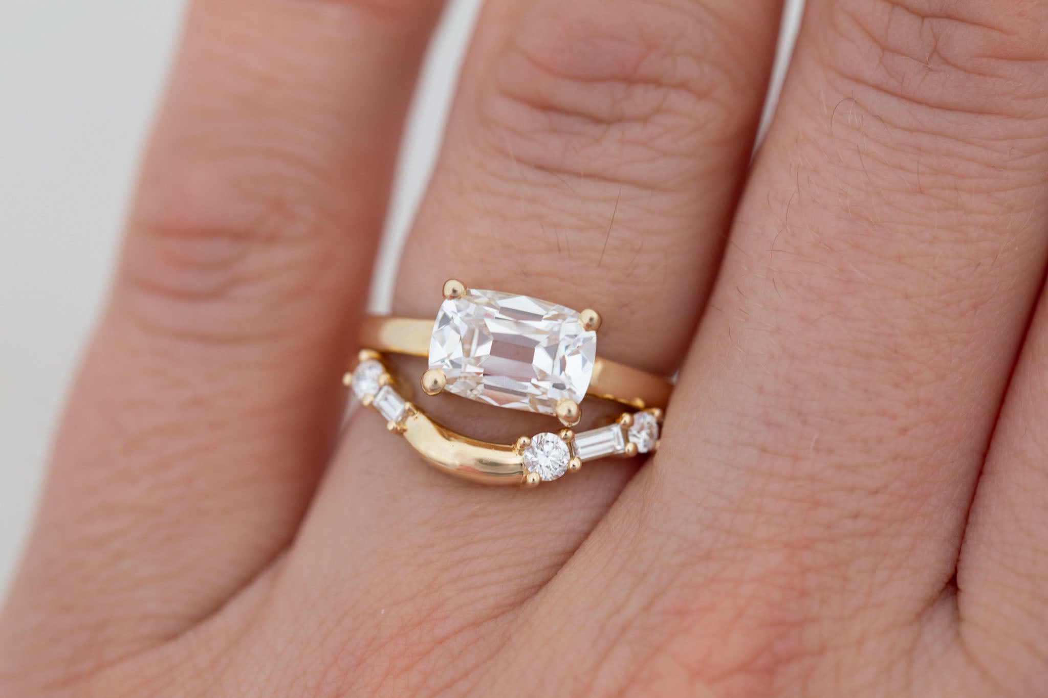 Briar Ring | Lab Cushion Cut Solitaire Engagement Ring 2.09 ct | 14k Recycled Gold | One of a Kind