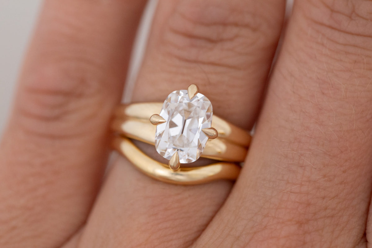 Sloane Ring | Lab Cushion Cut Engagement Ring 2.59 ct | 14k Recycled Gold | One of a Kind