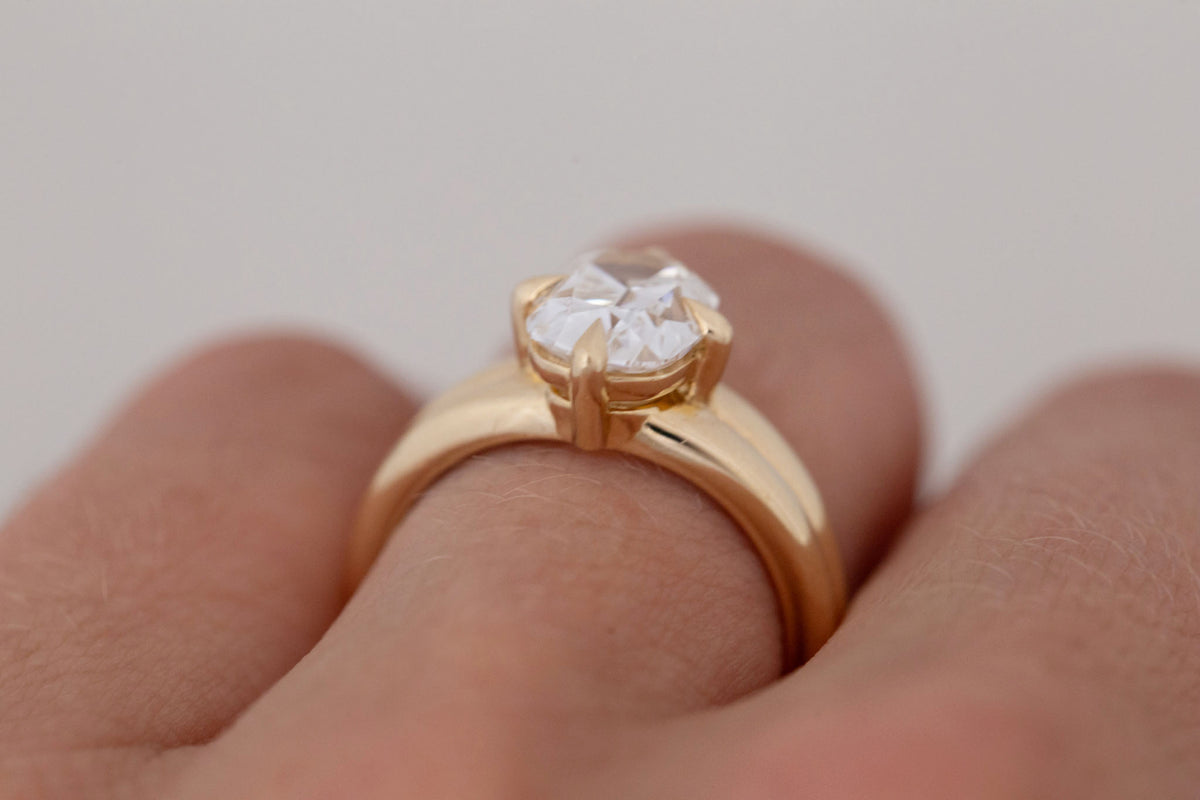 Sloane Ring | Lab Cushion Cut Engagement Ring 2.59 ct | 14k Recycled Gold | One of a Kind