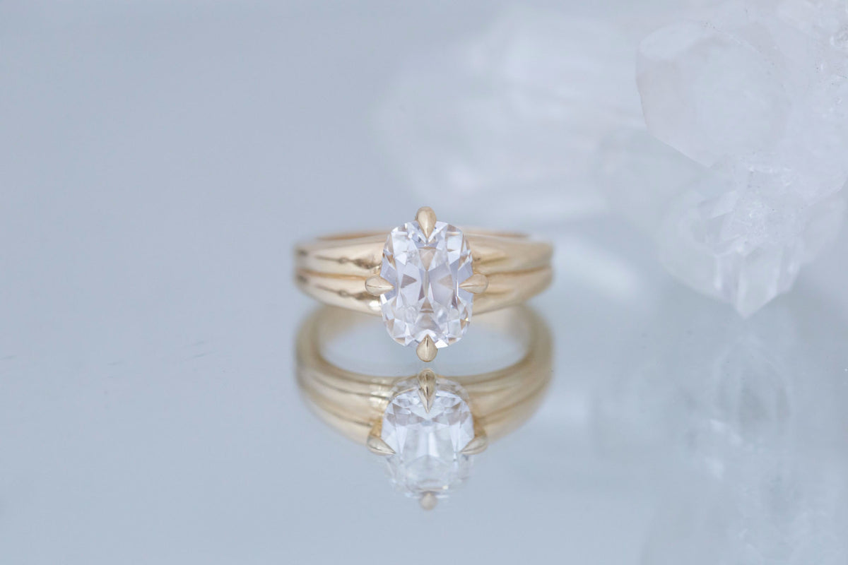 Sloane Ring | Lab Cushion Cut Engagement Ring 2.59 ct | 14k Recycled Gold | One of a Kind