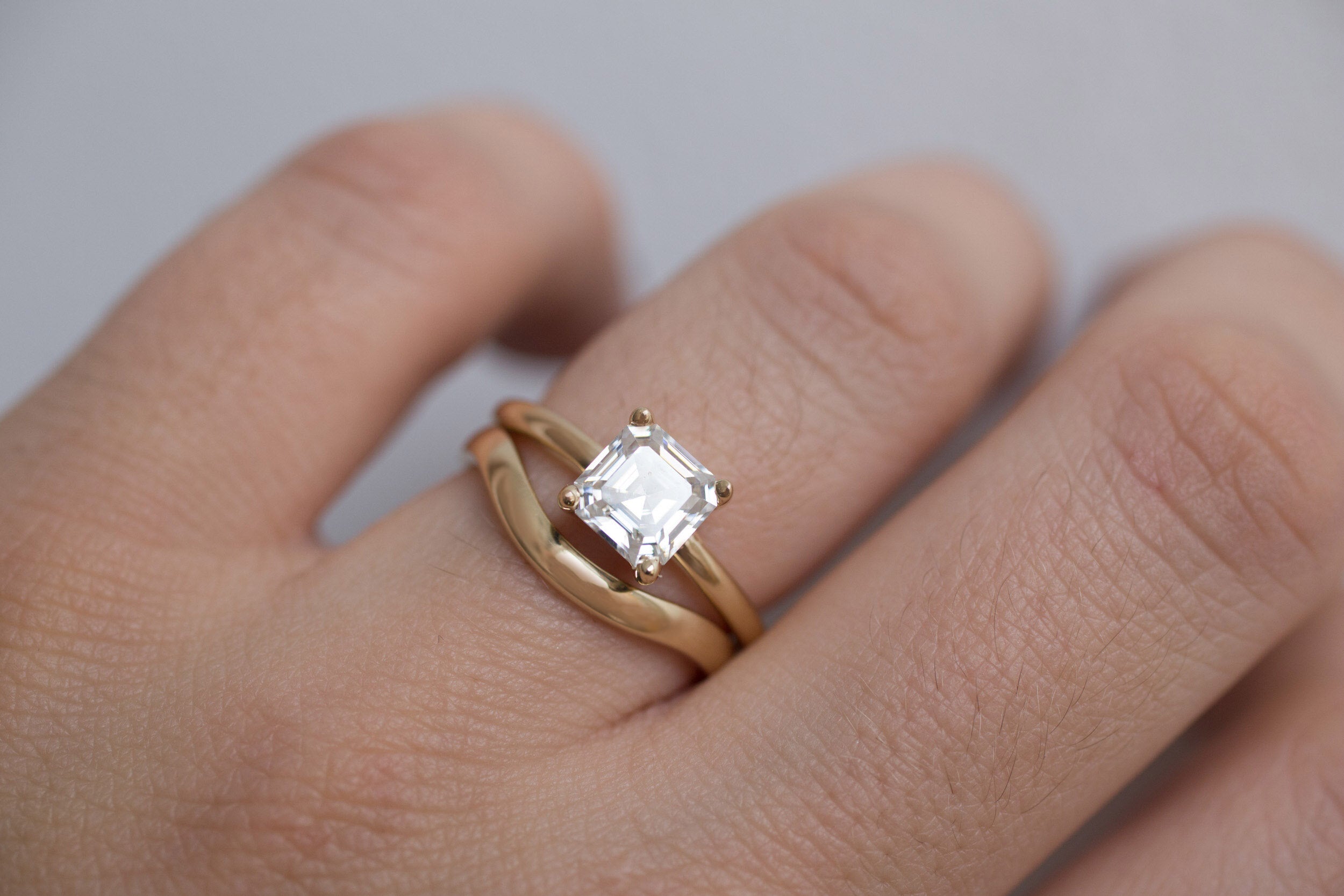 Wide Contour Curve Band | Half Round | 14k Recycled Gold