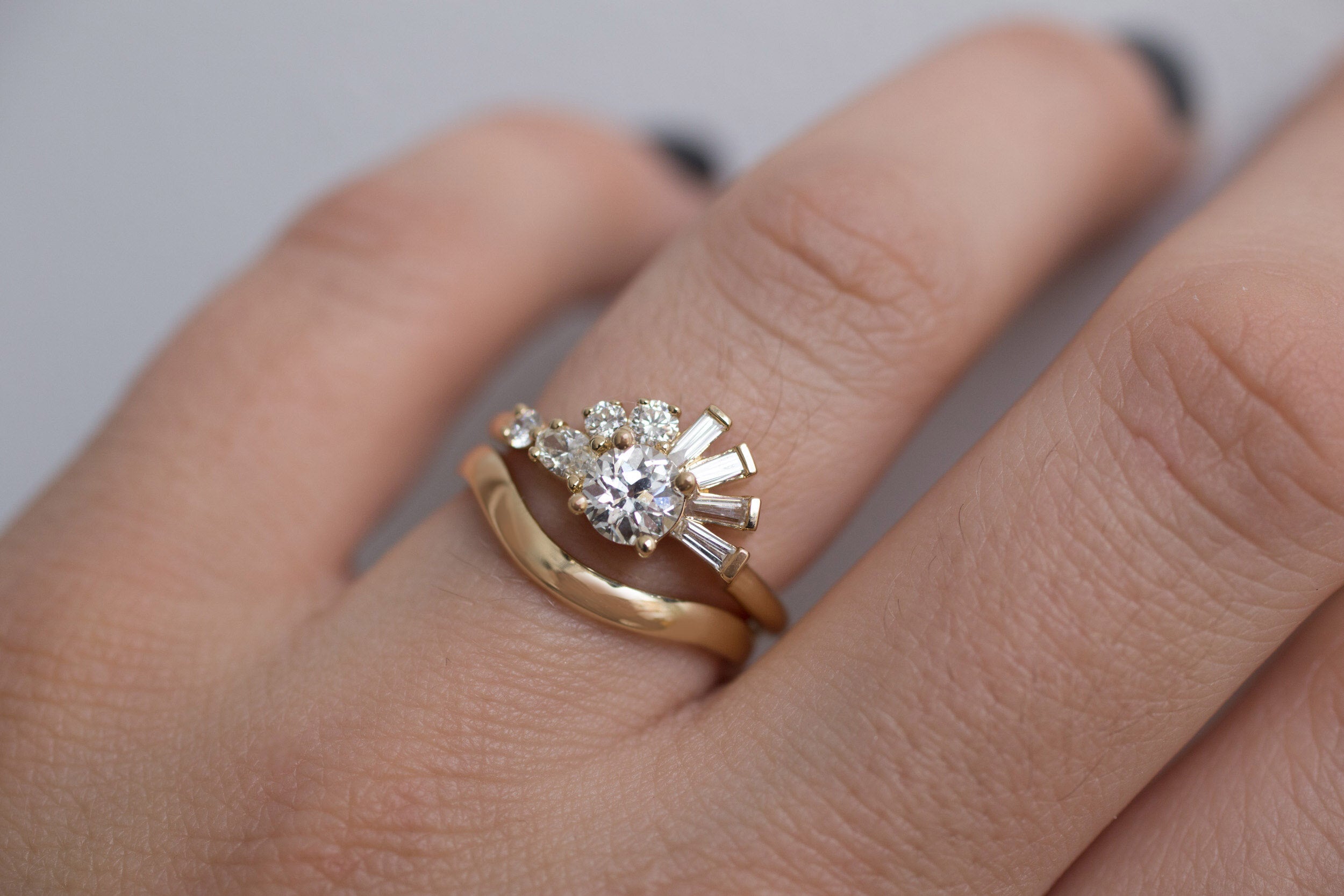 Wide Contour Curve Band | Half Round | 14k Recycled Gold
