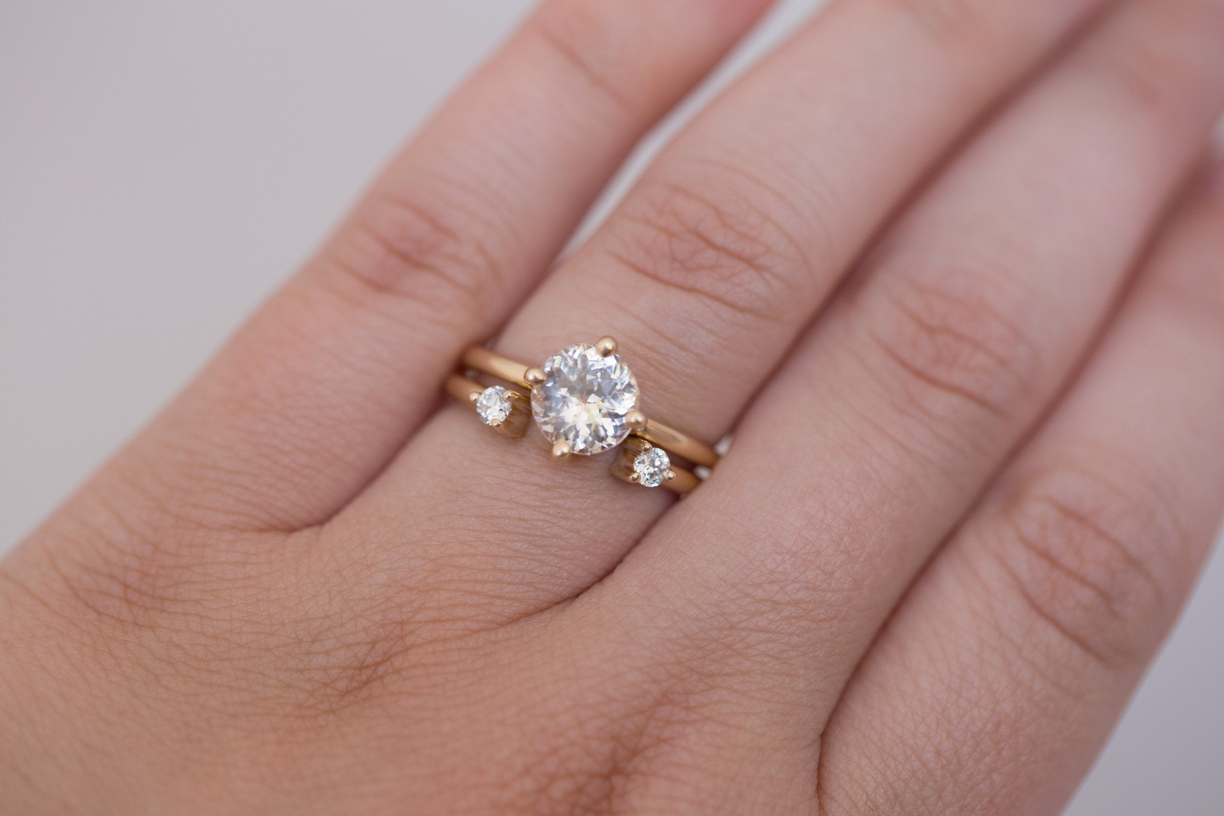 Round Diamond Open Cuff Band | 14k Recycled Gold