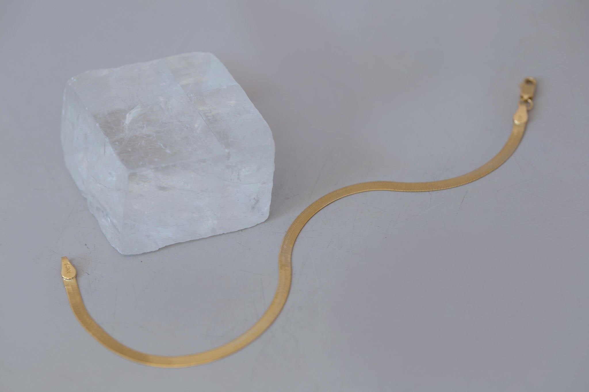 Herringbone Chain Bracelet, 2.8 mm | 14k Recycled Gold