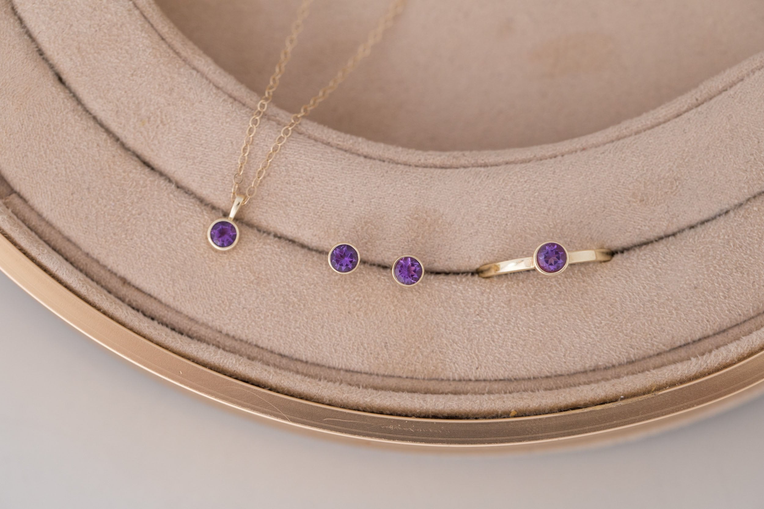 Amethyst Pendant | The Birthstone Collection | February | 14k Recycled Gold