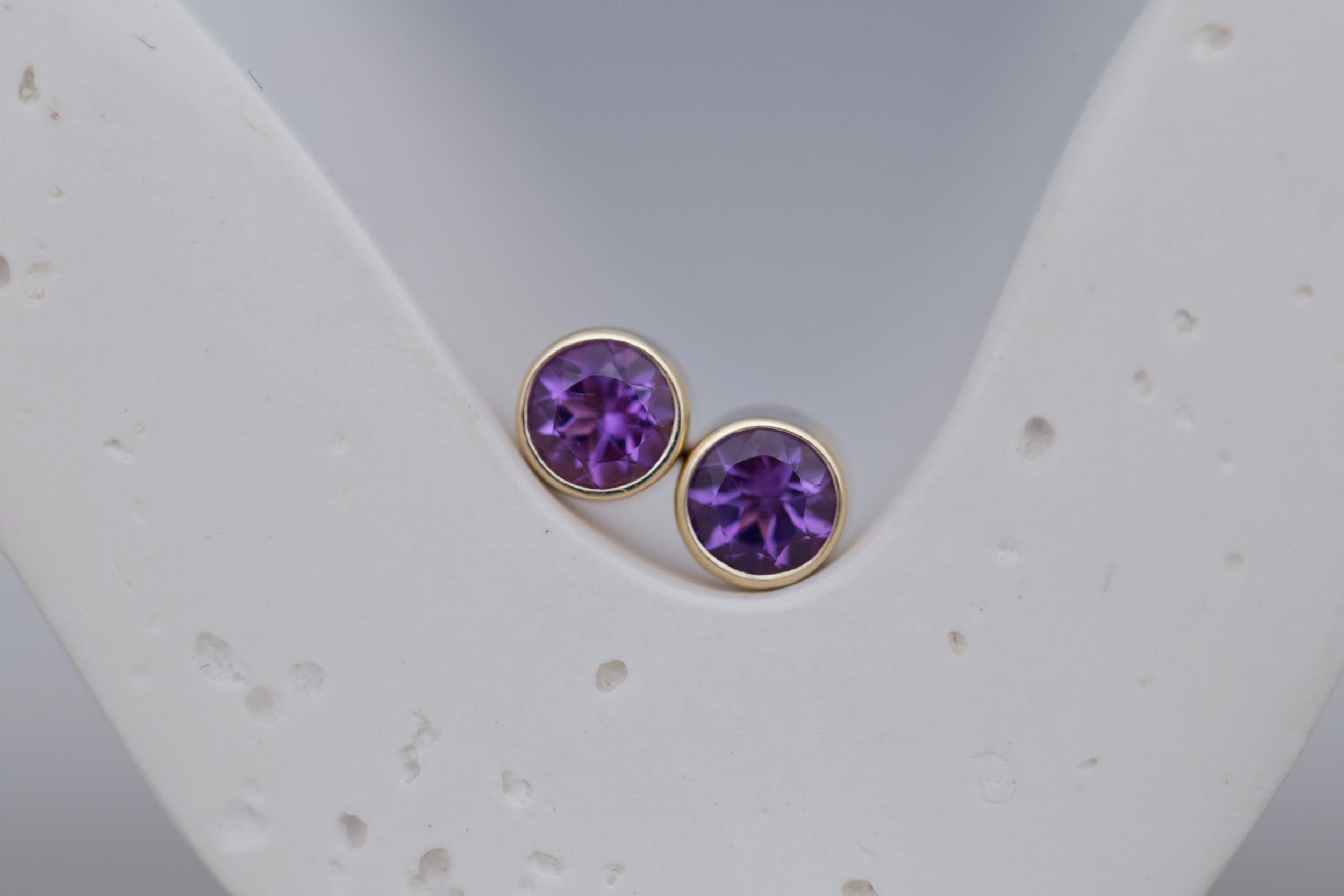 Amethyst Earrings | The Birthstone Collection | February | 14k Recycled Gold
