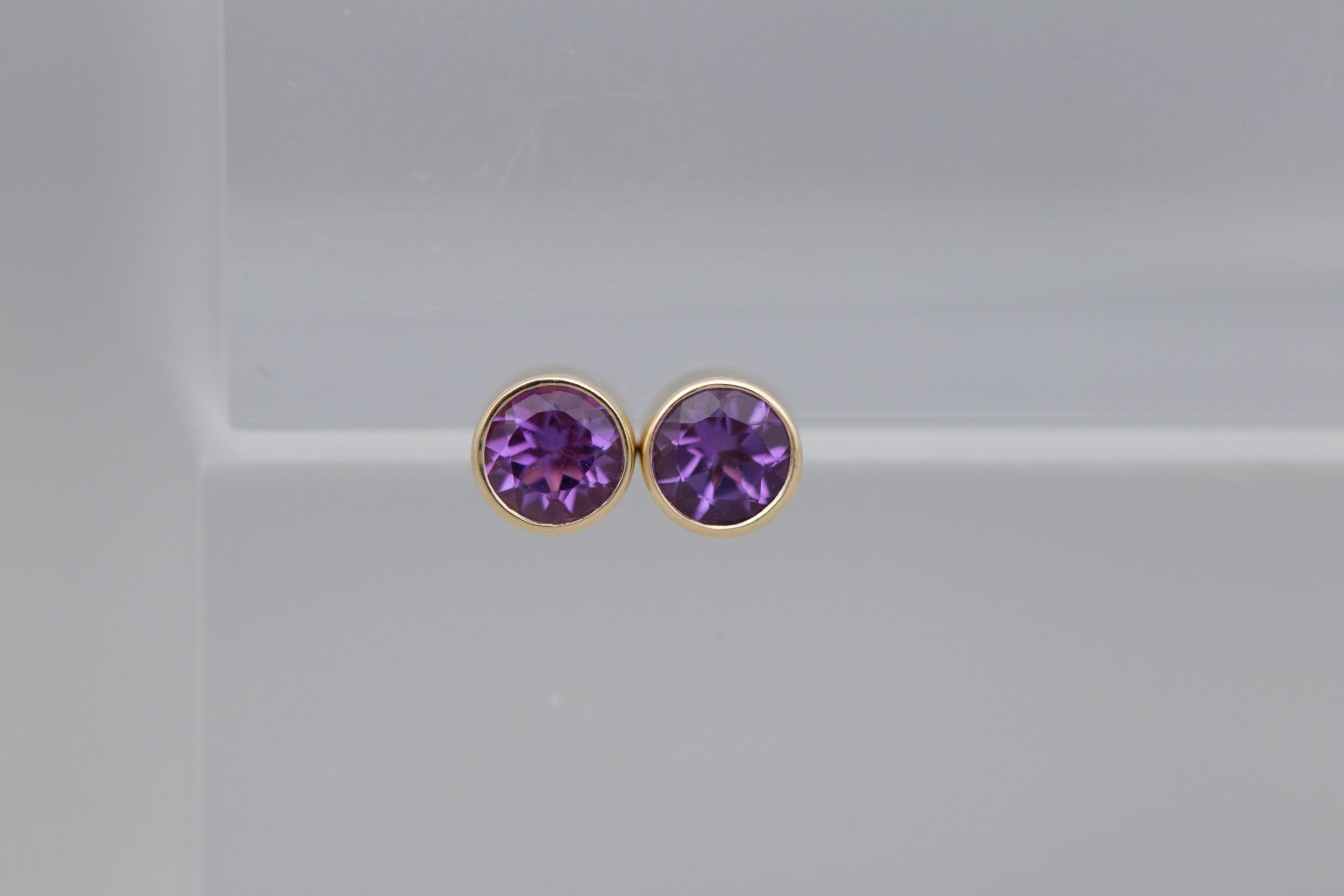 Amethyst Earrings | The Birthstone Collection | February | 14k Recycled Gold