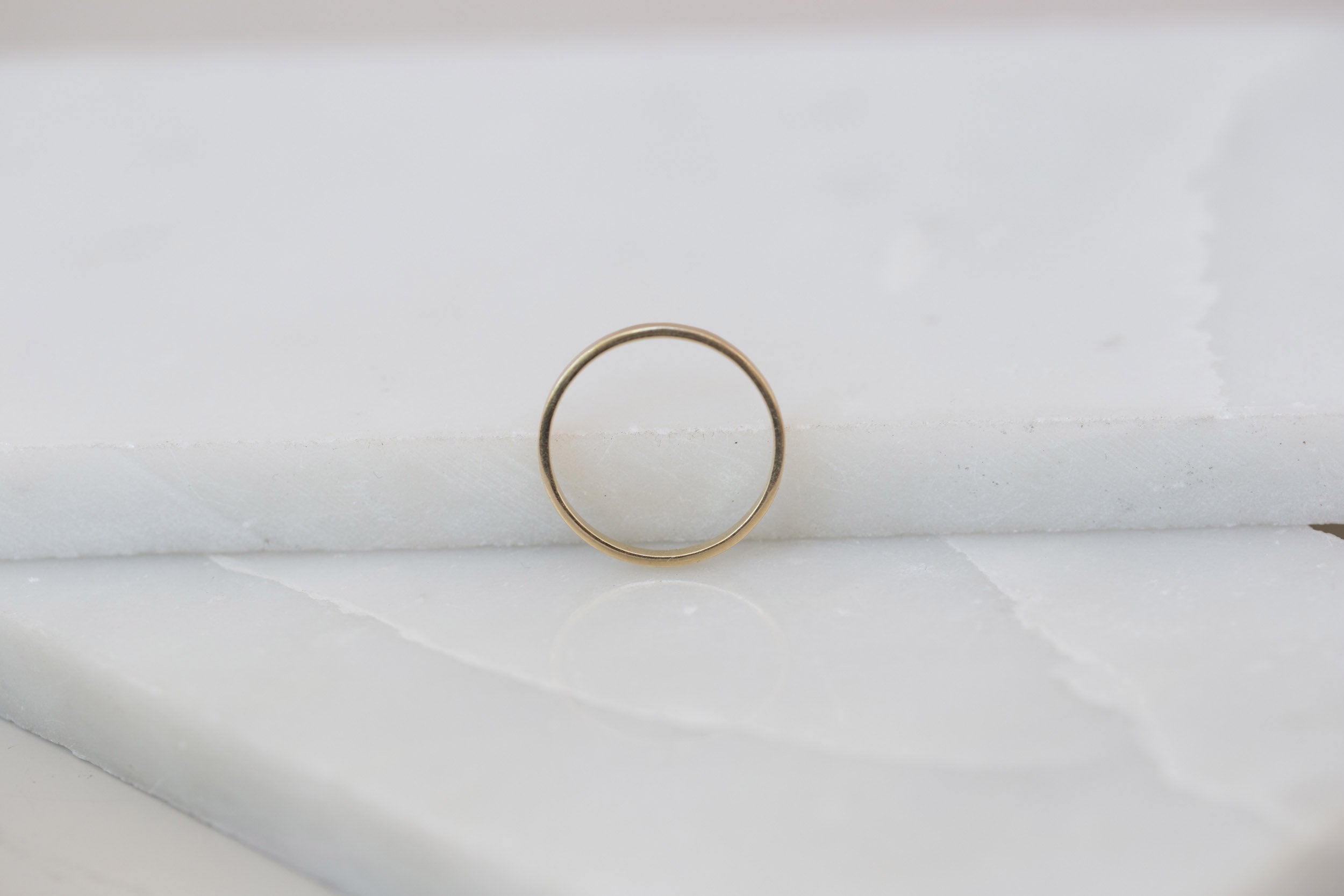 2 x 1 mm Flat Band | 14k Recycled Yellow Gold