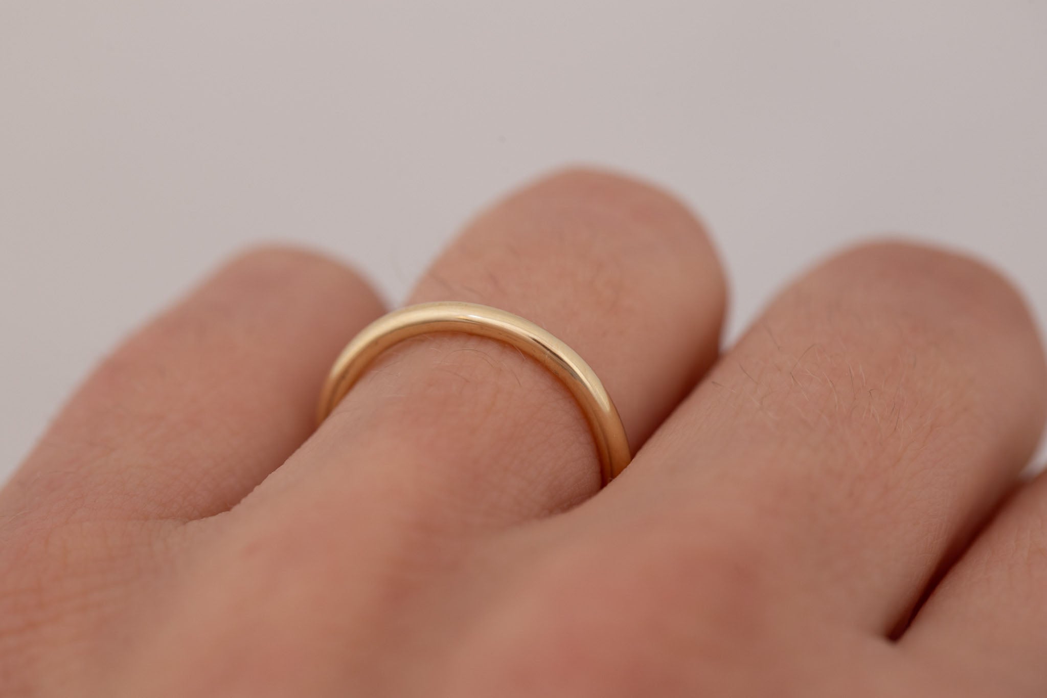 2 mm Full Round Band | 14k Recycled Gold