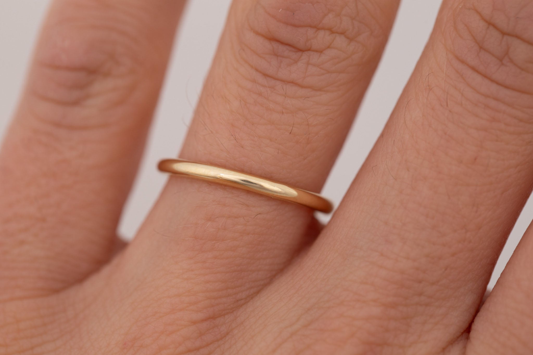 2 mm Full Round Band | 14k Recycled Gold