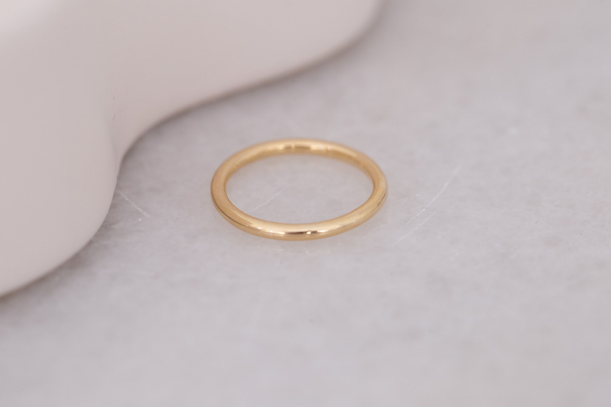 2 mm Full Round Band | 14k Recycled Gold
