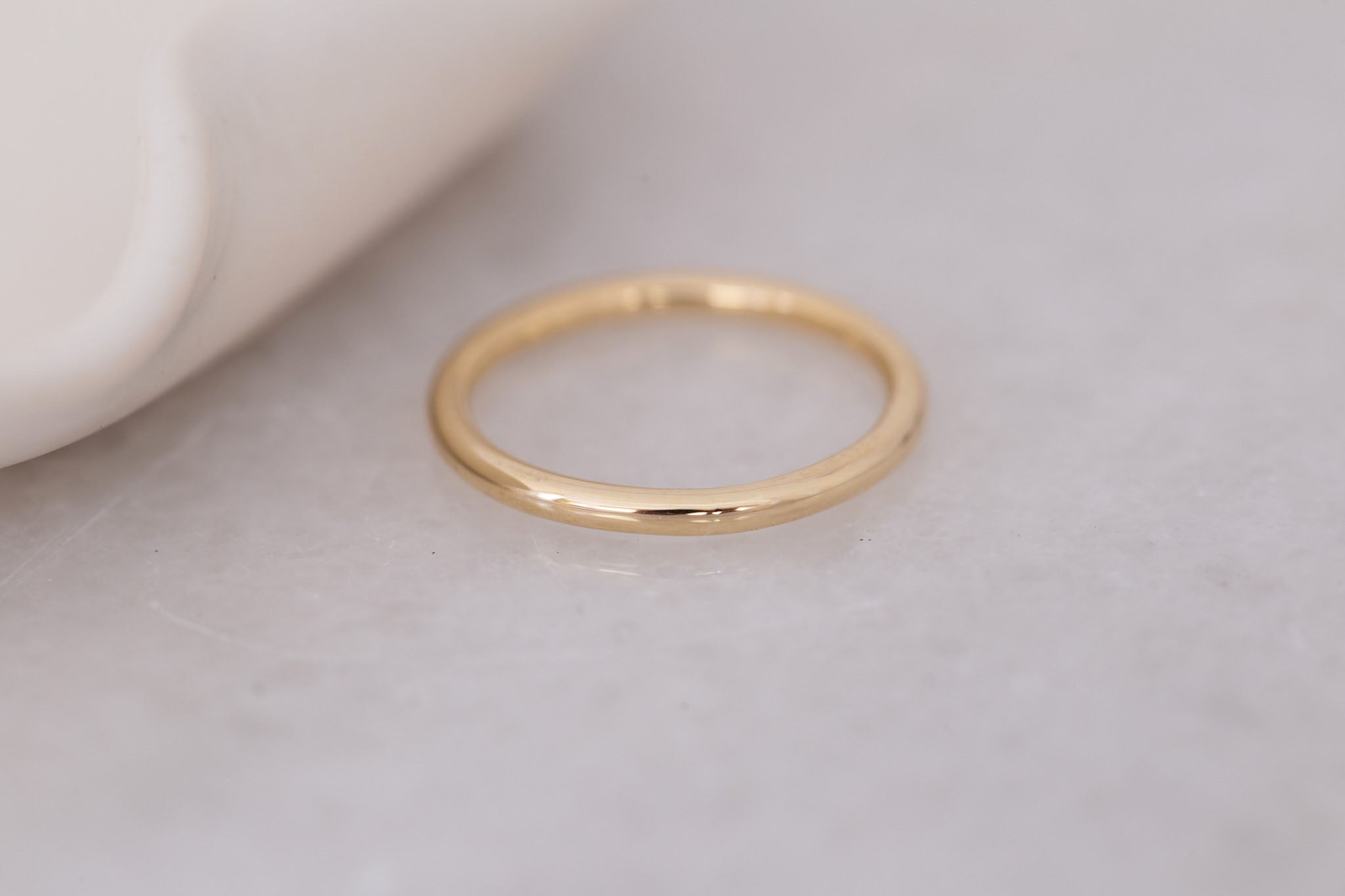 2 mm Full Round Band | 14k Recycled Gold