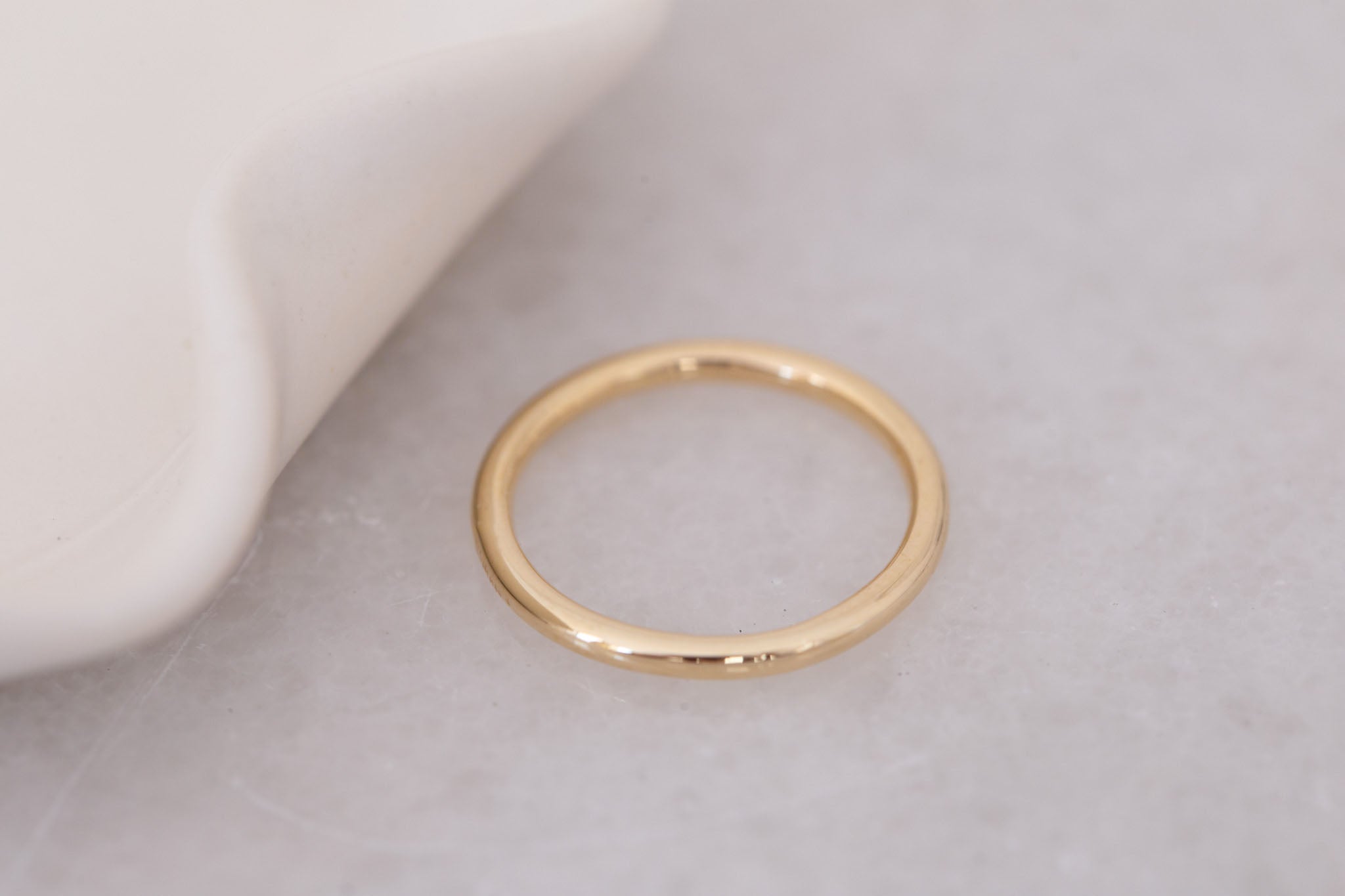 2 mm Full Round Band | 14k Recycled Gold