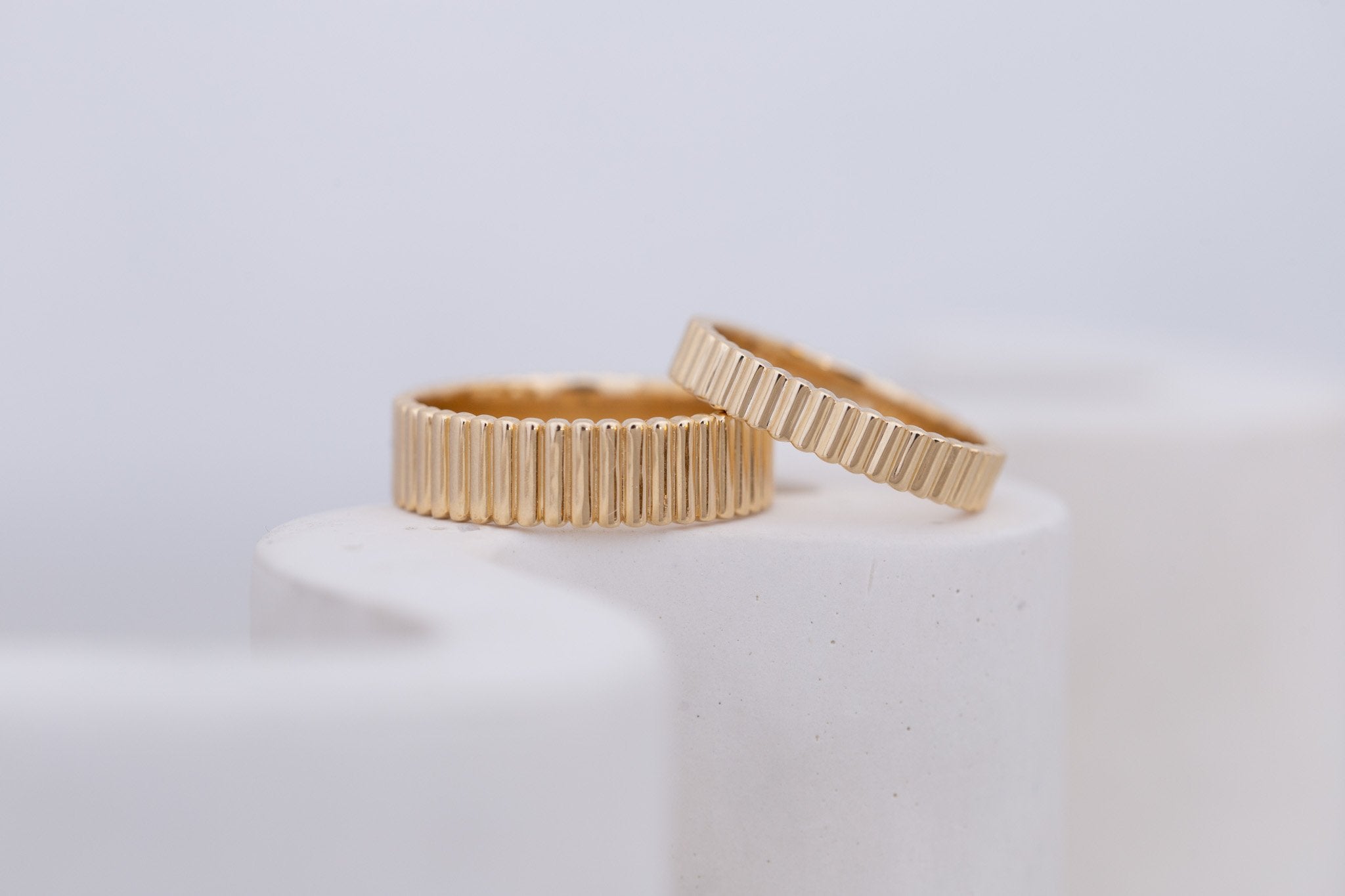 3.5 mm Fluted Band  | 14k Recycled Gold
