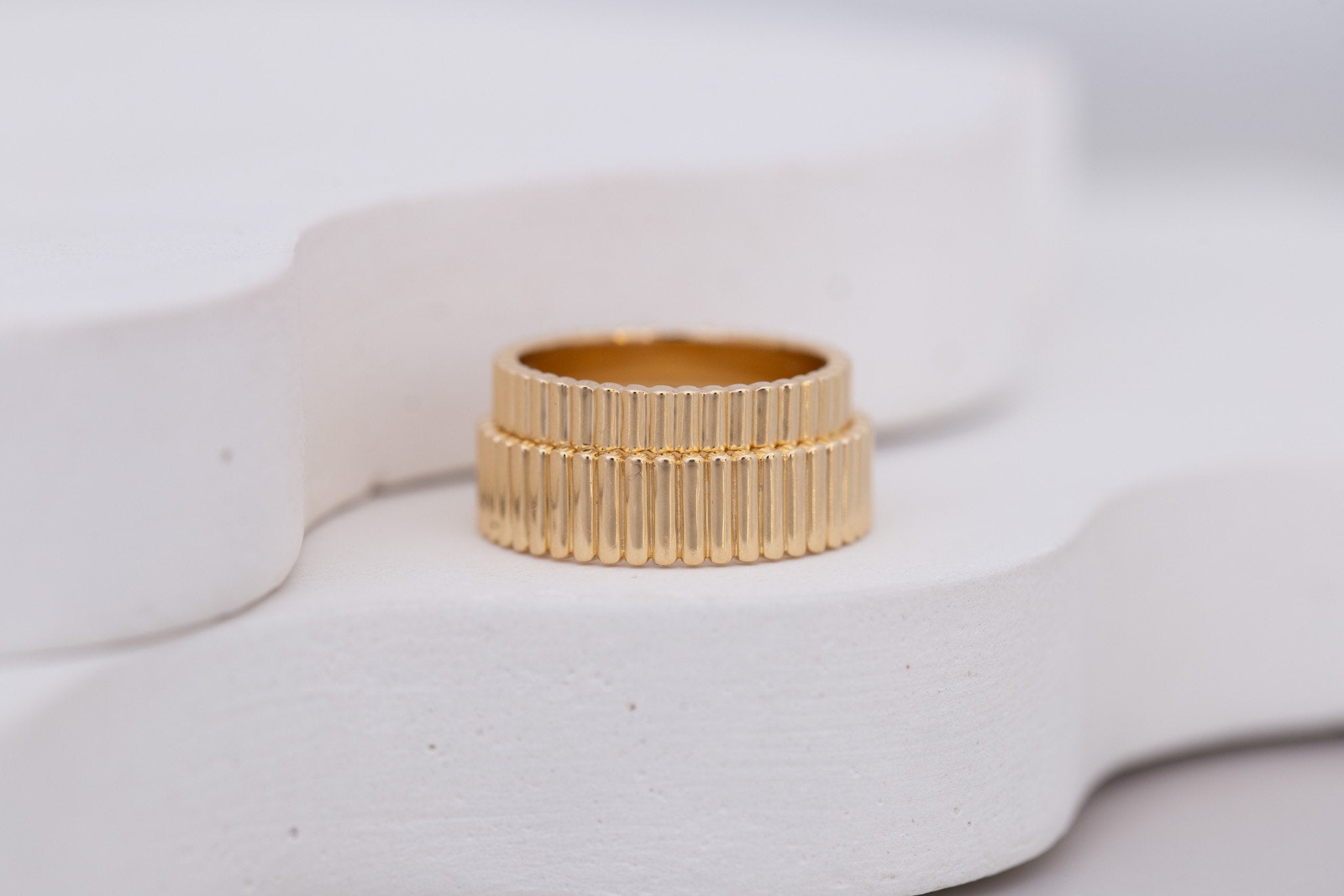 3.5 mm Fluted Band  | 14k Recycled Gold