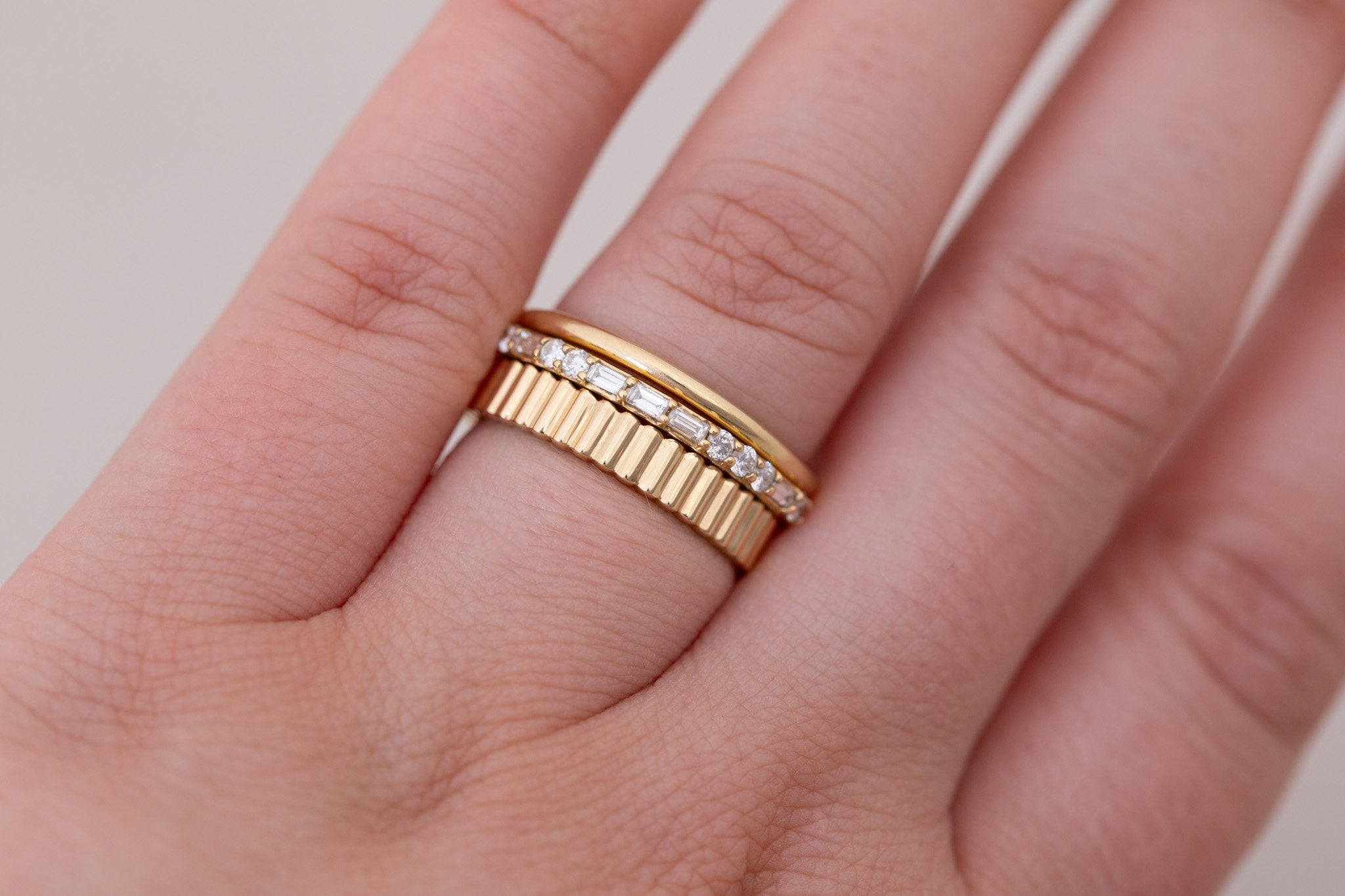 3.5 mm Fluted Band  | 14k Recycled Gold