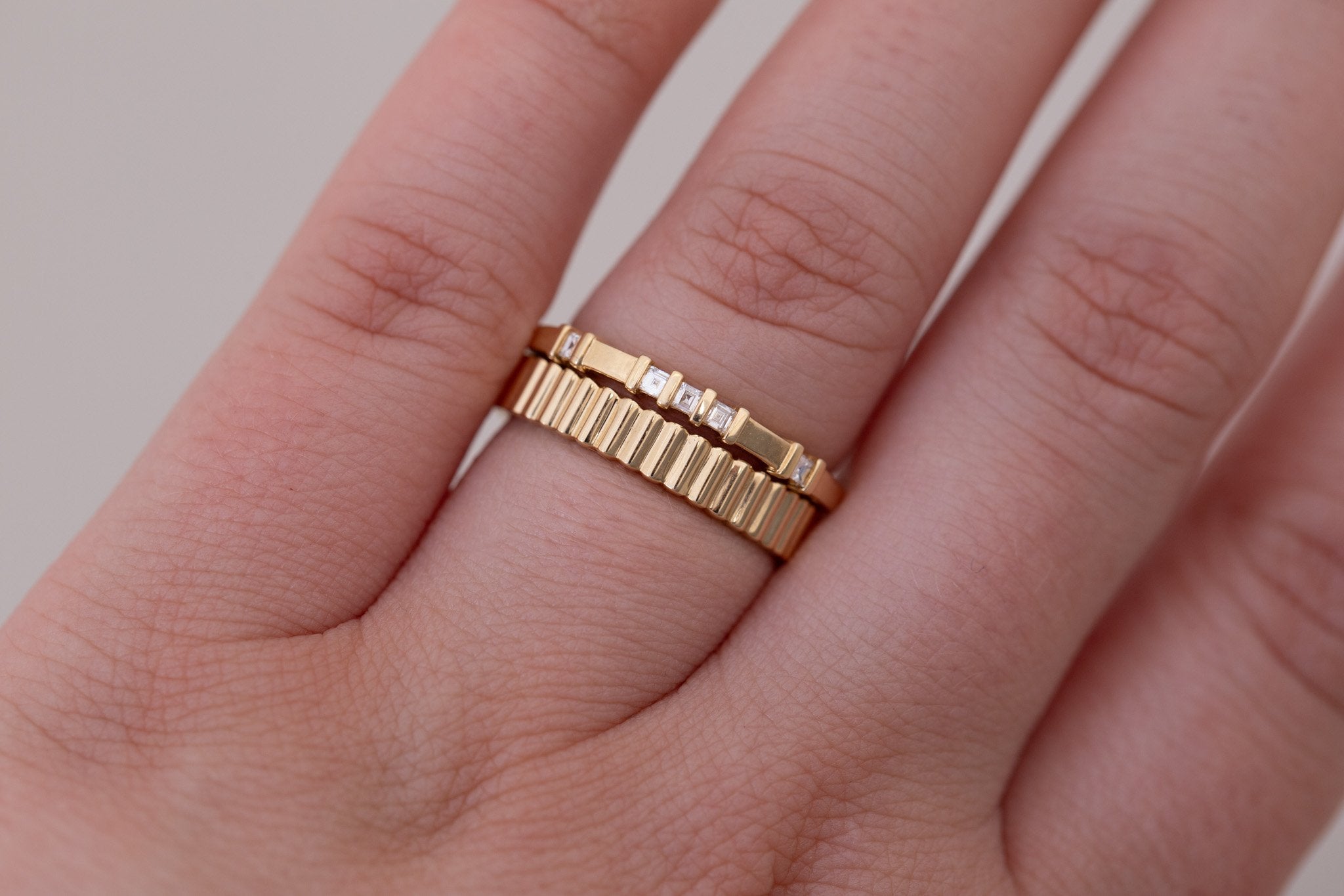 3.5 mm Fluted Band  | 14k Recycled Gold