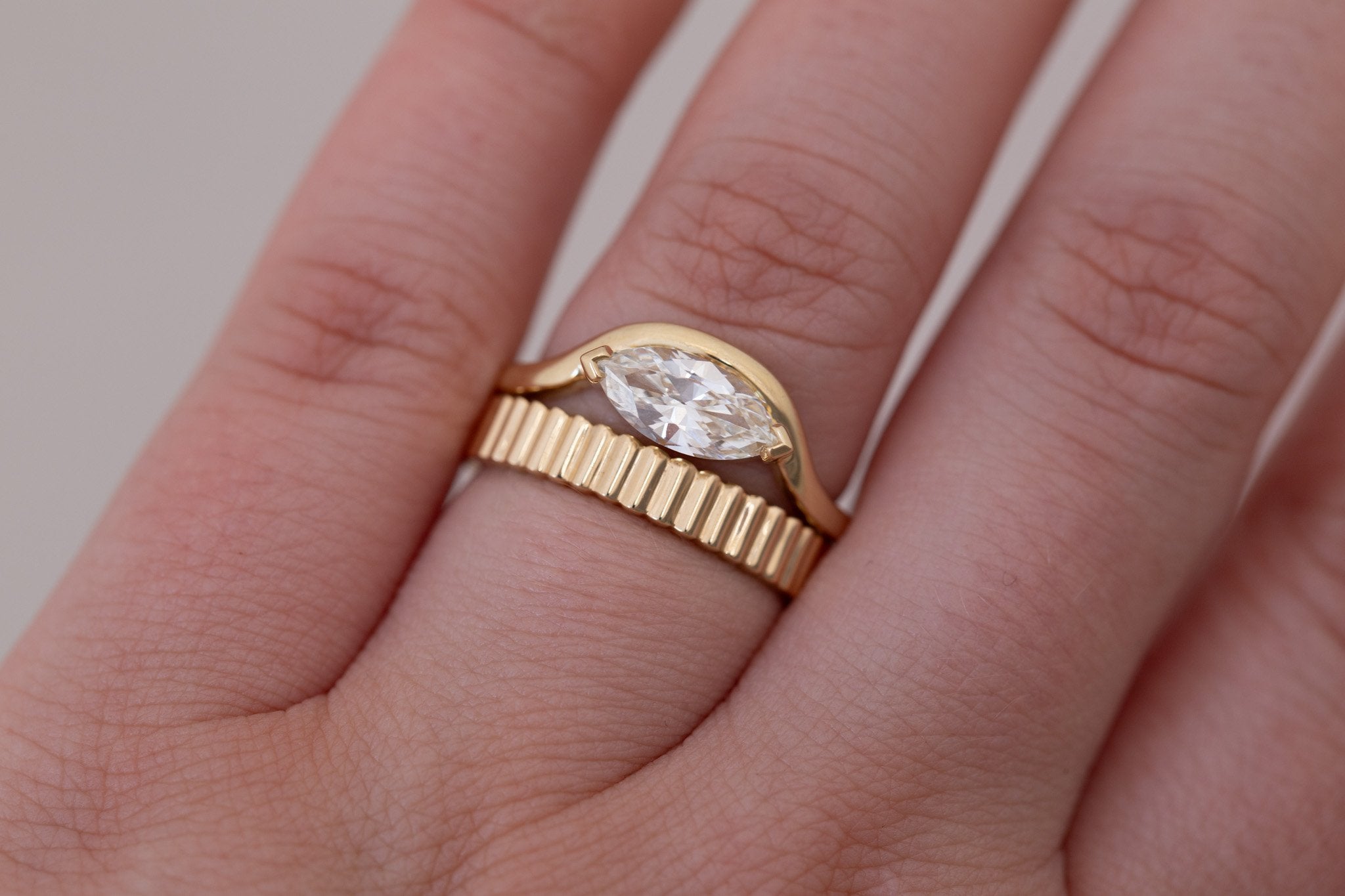 3.5 mm Fluted Band  | 14k Recycled Gold